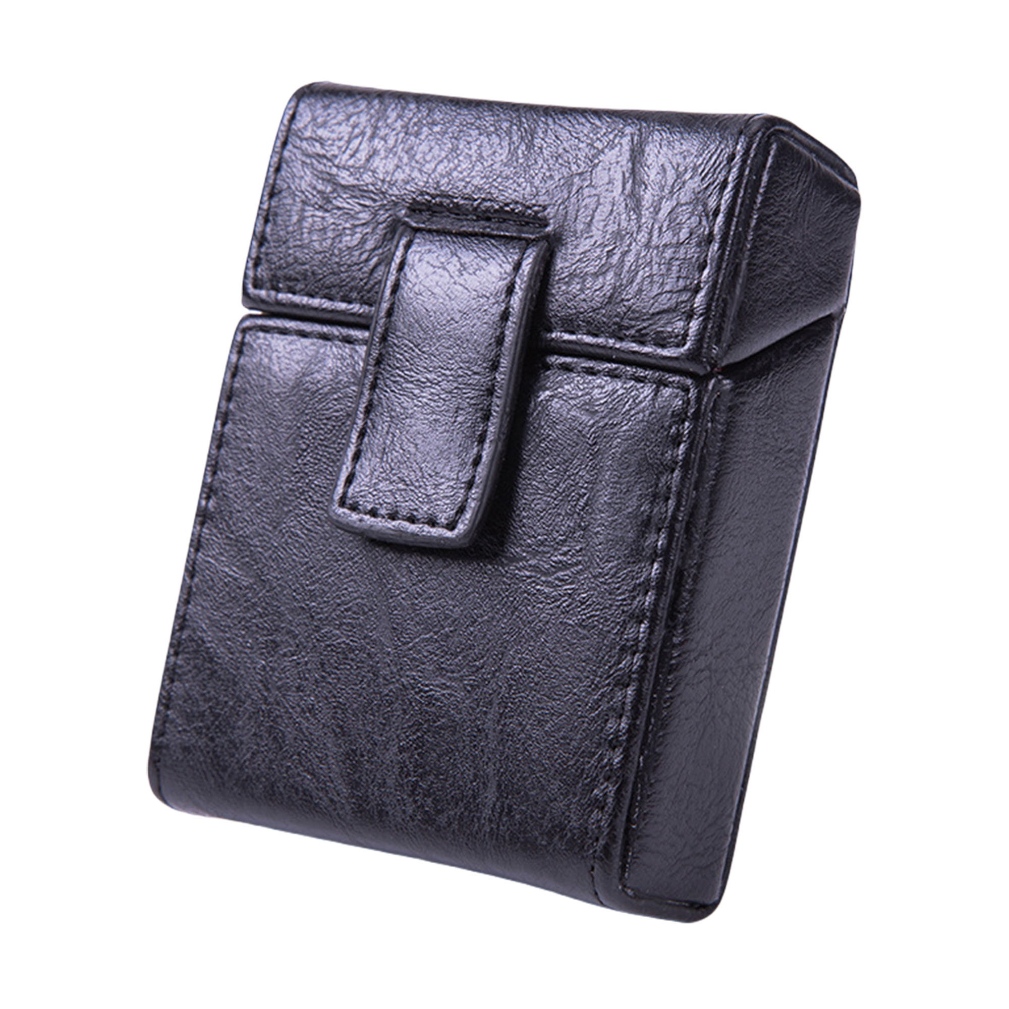 20-Capacity Portable PU Leather Cigarette Case with Lighter Slot 6
