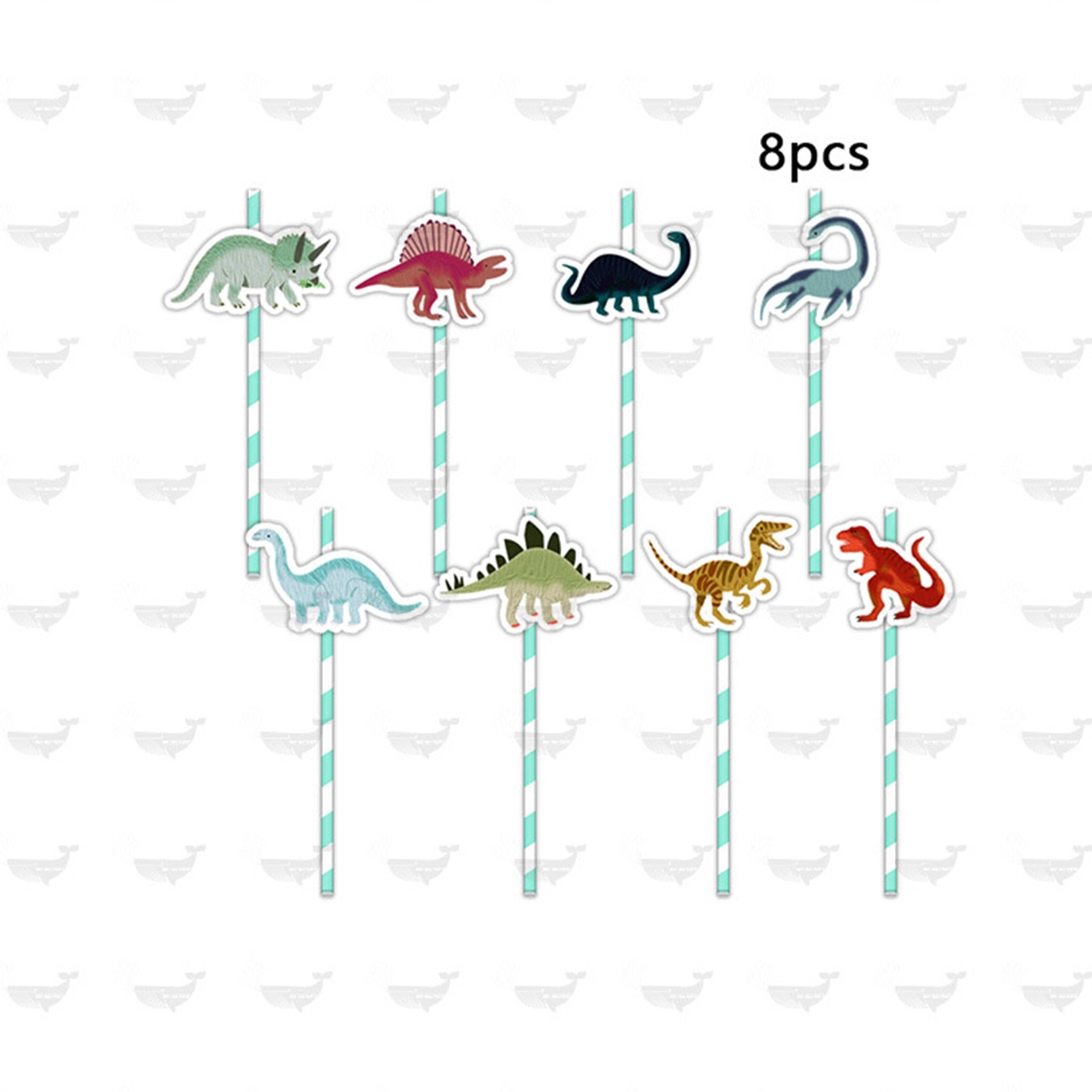 Dinosaur Party Supplies Set Serves 8 - Blue Paper Plates 7