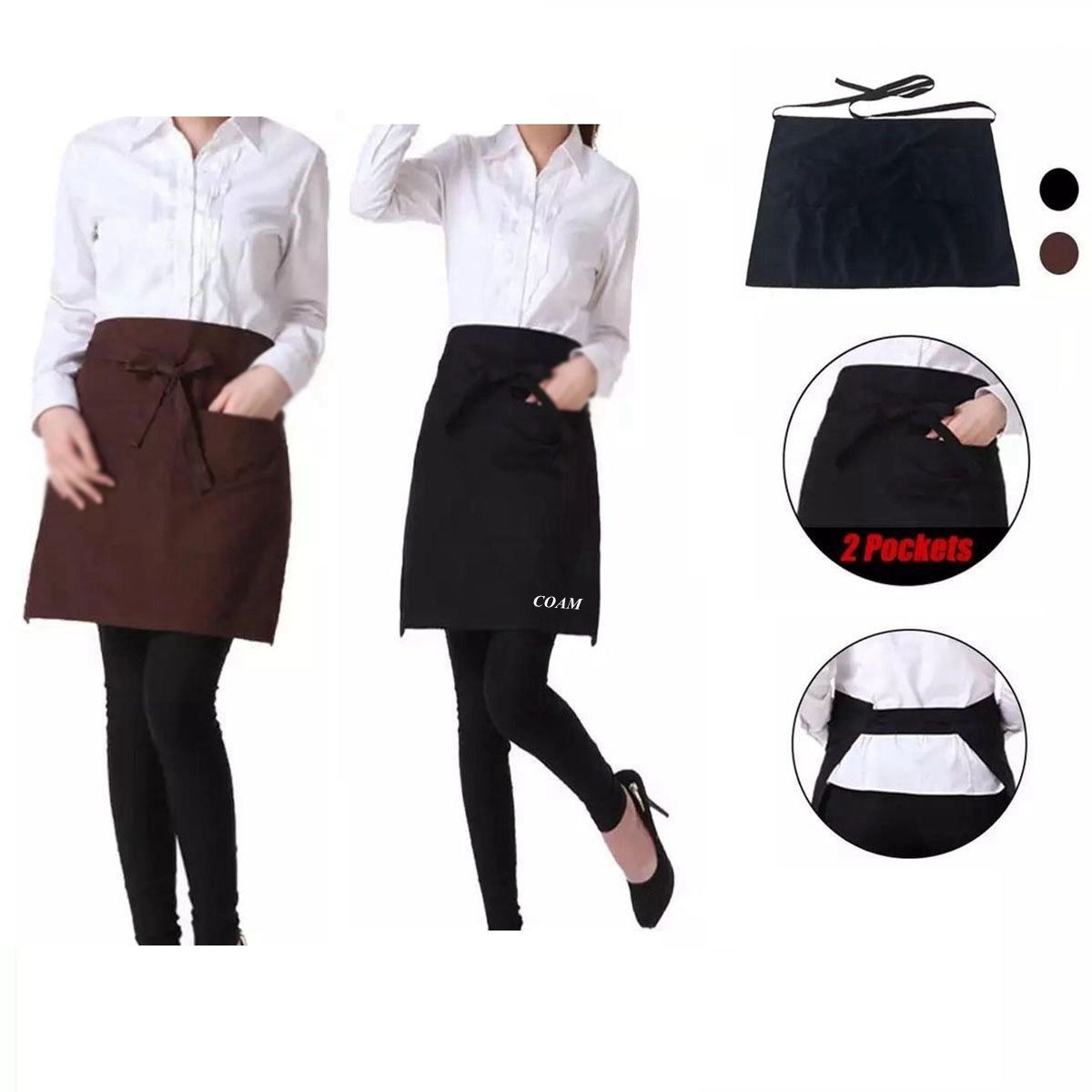 Kitchen Waist Apron With Pocket 3
