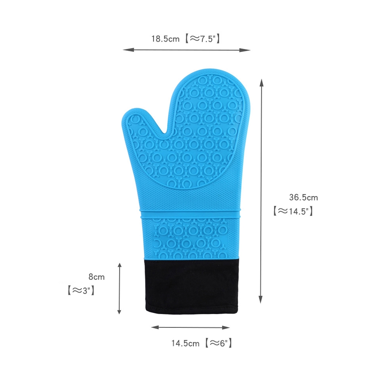 Silicone Oven Mitt With Cotton Lining 2