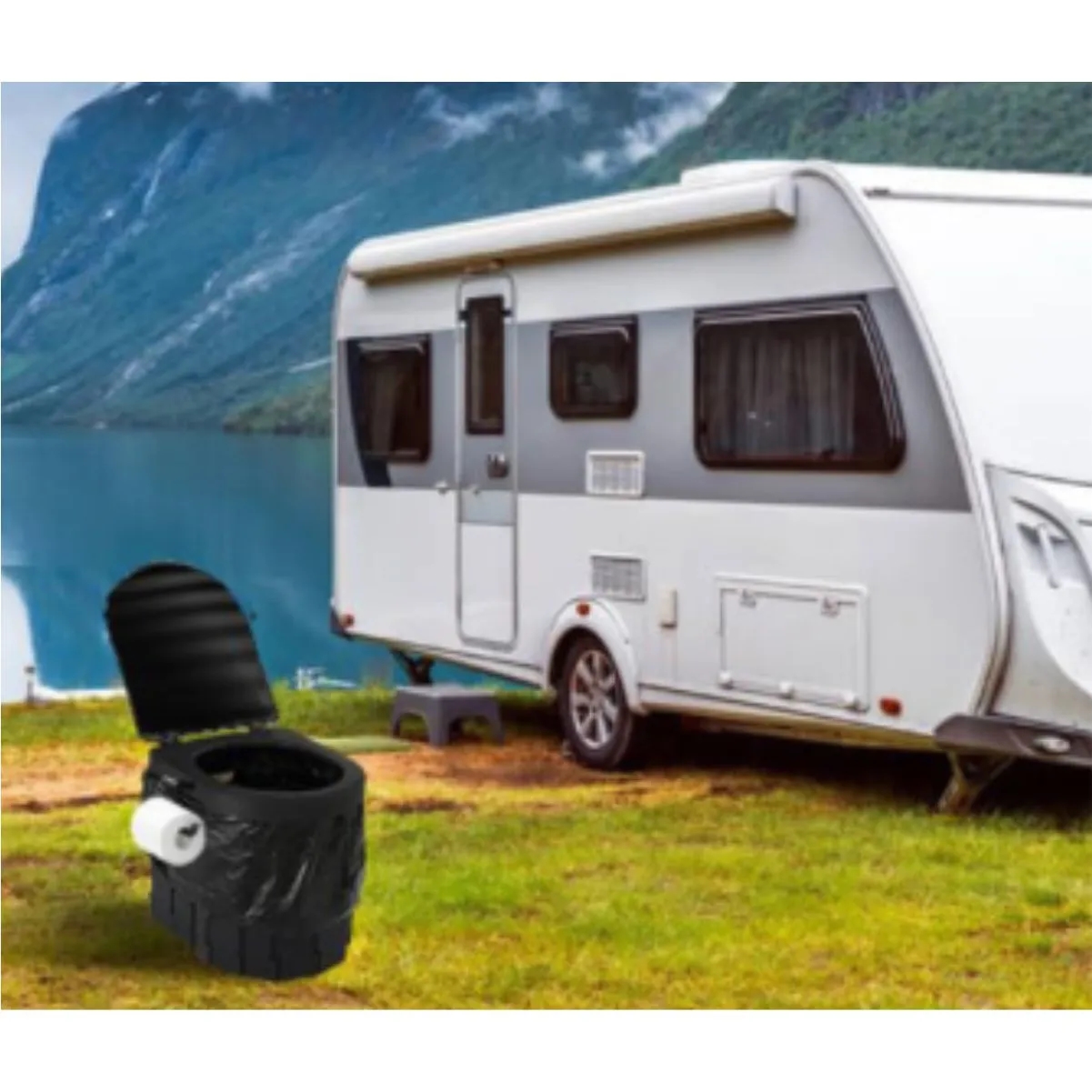 4ft Privacy Shelter Tent With Camping Toilet Set & Backpack 4