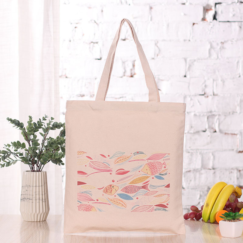 Natural Cotton Canvas Tote Bag, custom tote bag with logo imprint 2