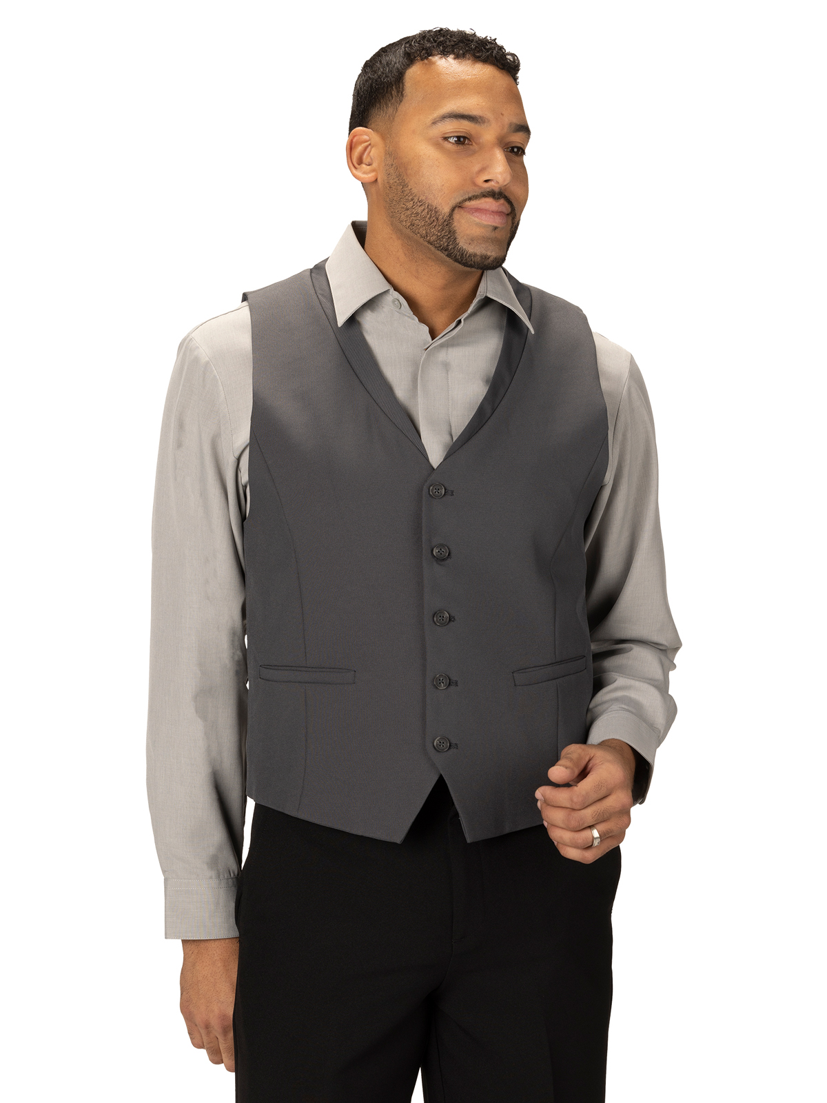 Edwards - Suiting & Neckwear - Men's Two-Pocket Ottoman Trim Vest 7