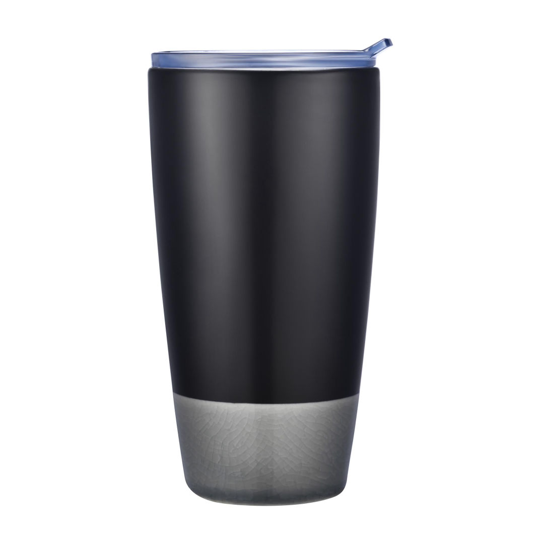 Celosia Double Wall Ceramic Tumbler w/Lid - 12oz 3