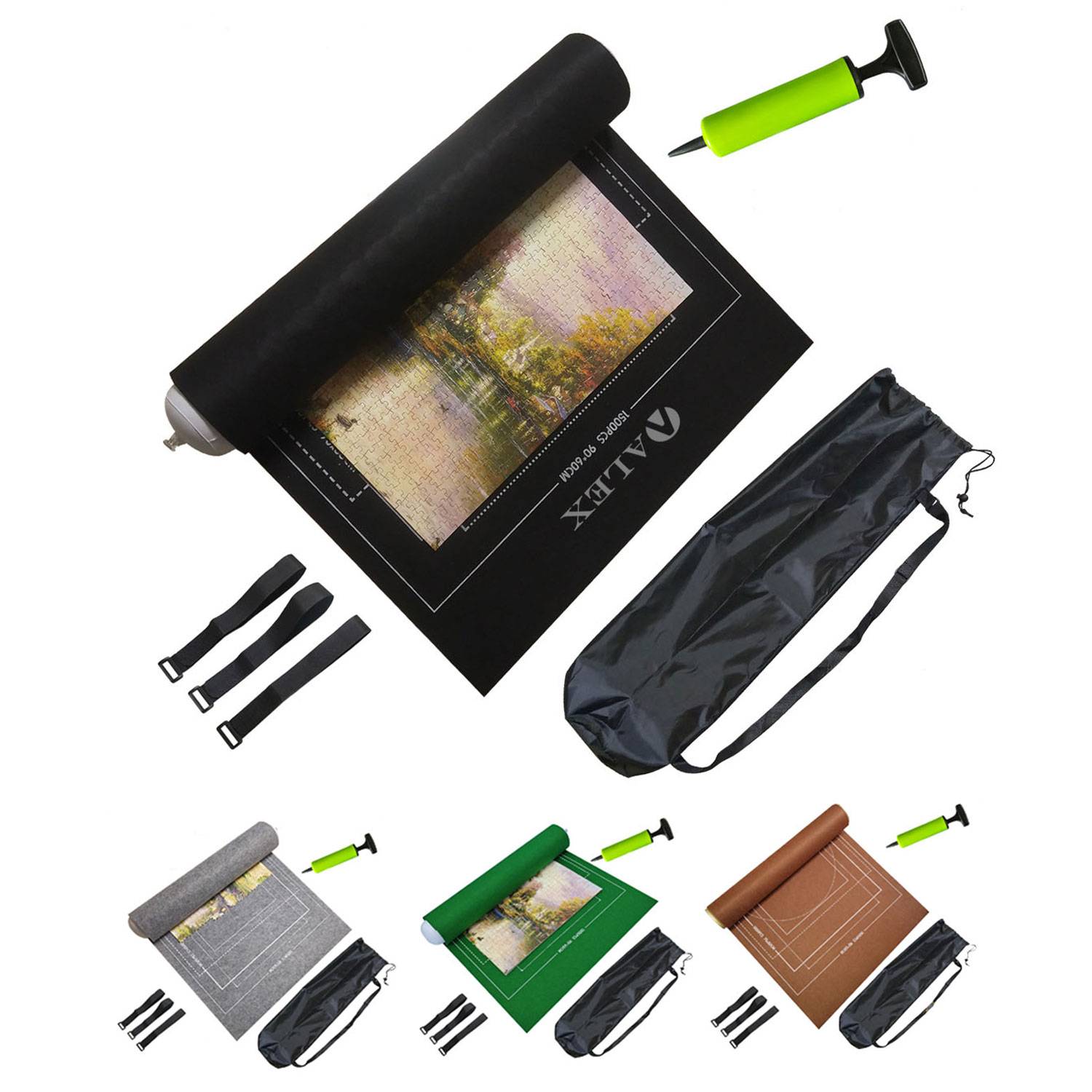 No-Crease Roll-Up Puzzle Mat with Storage Bag 3
