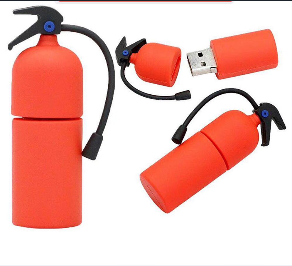 PVC 3D Fire Extinguisher USB Flash Drives 3