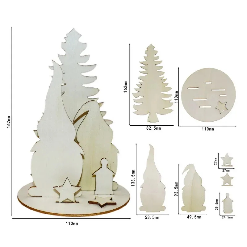 Custom 3D Laser-Cut Christmas Decorations 4