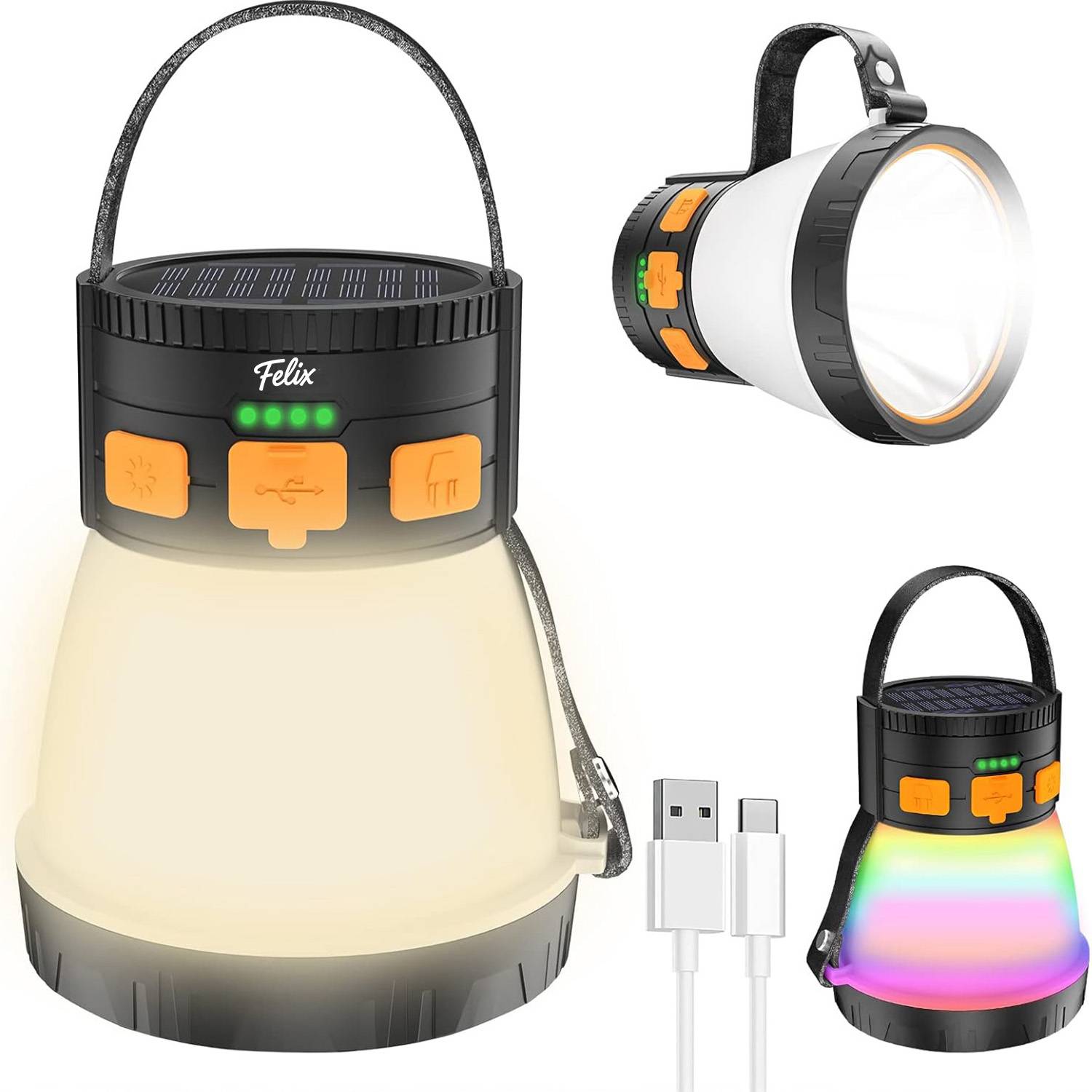 Solar Rechargeable LED Camping Lanterns 1