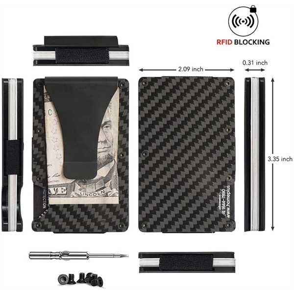 Carbon Fiber Wallet RFID Blocking Front Pocket Card 4