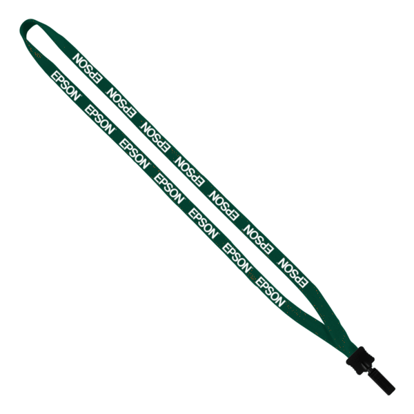 1/2" Cotton Lanyard with Plastic Clamshell & Bulldog Clip 37