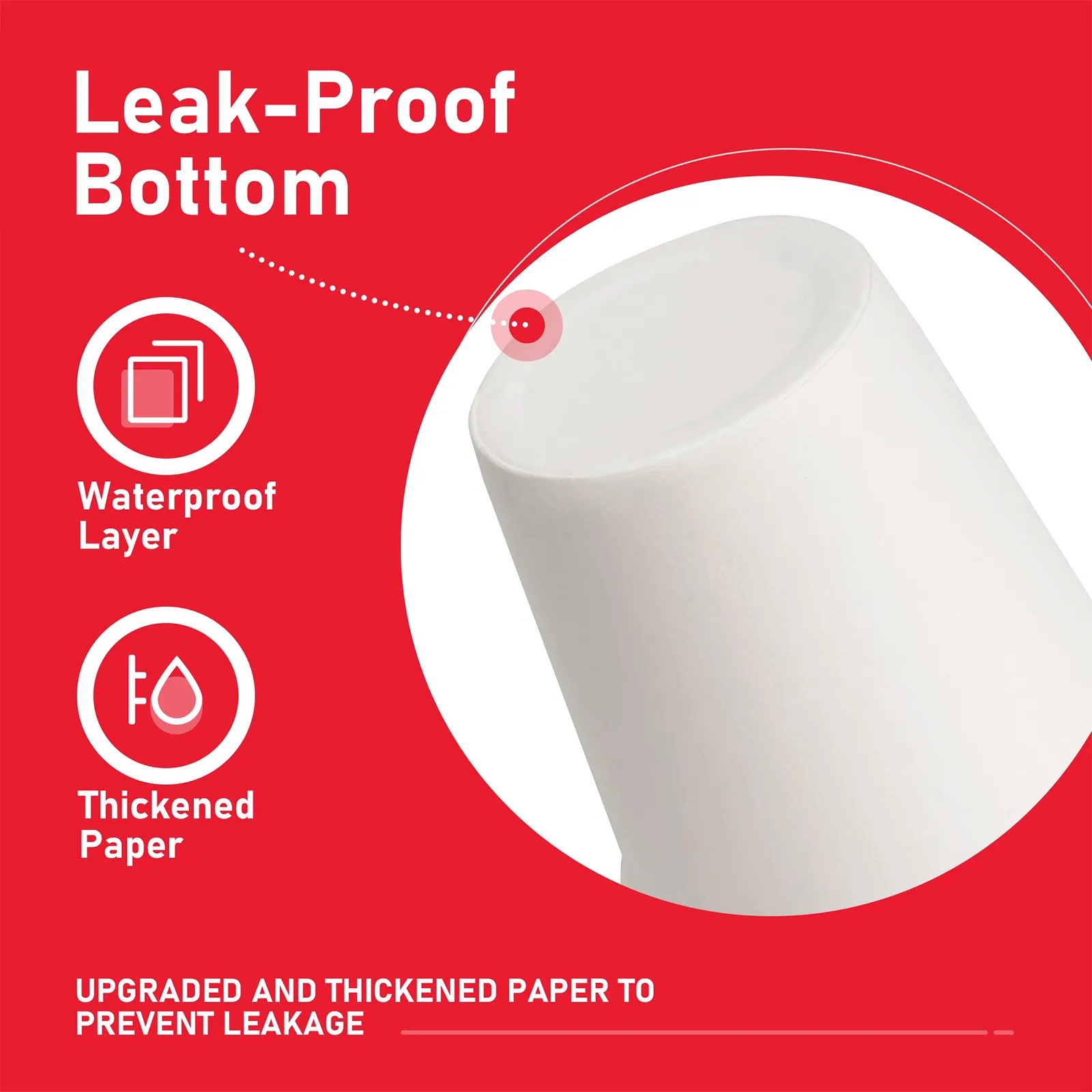Leak Proof Disposable Paper Cup 3 oz 8 oz 12 oz 16 oz 22 oz 13