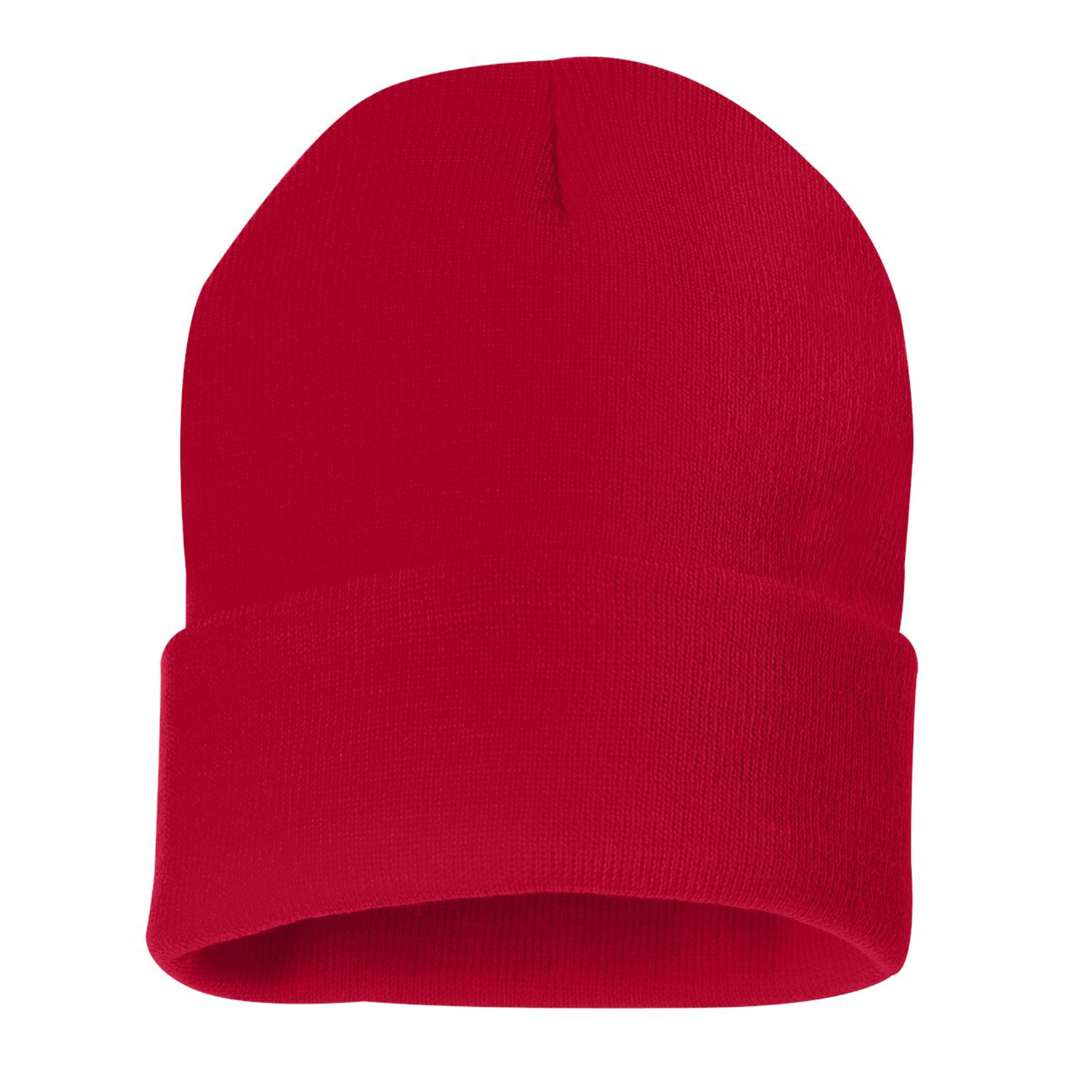Solid Cuffed Beanie w/ Sewn Woven Patch 5