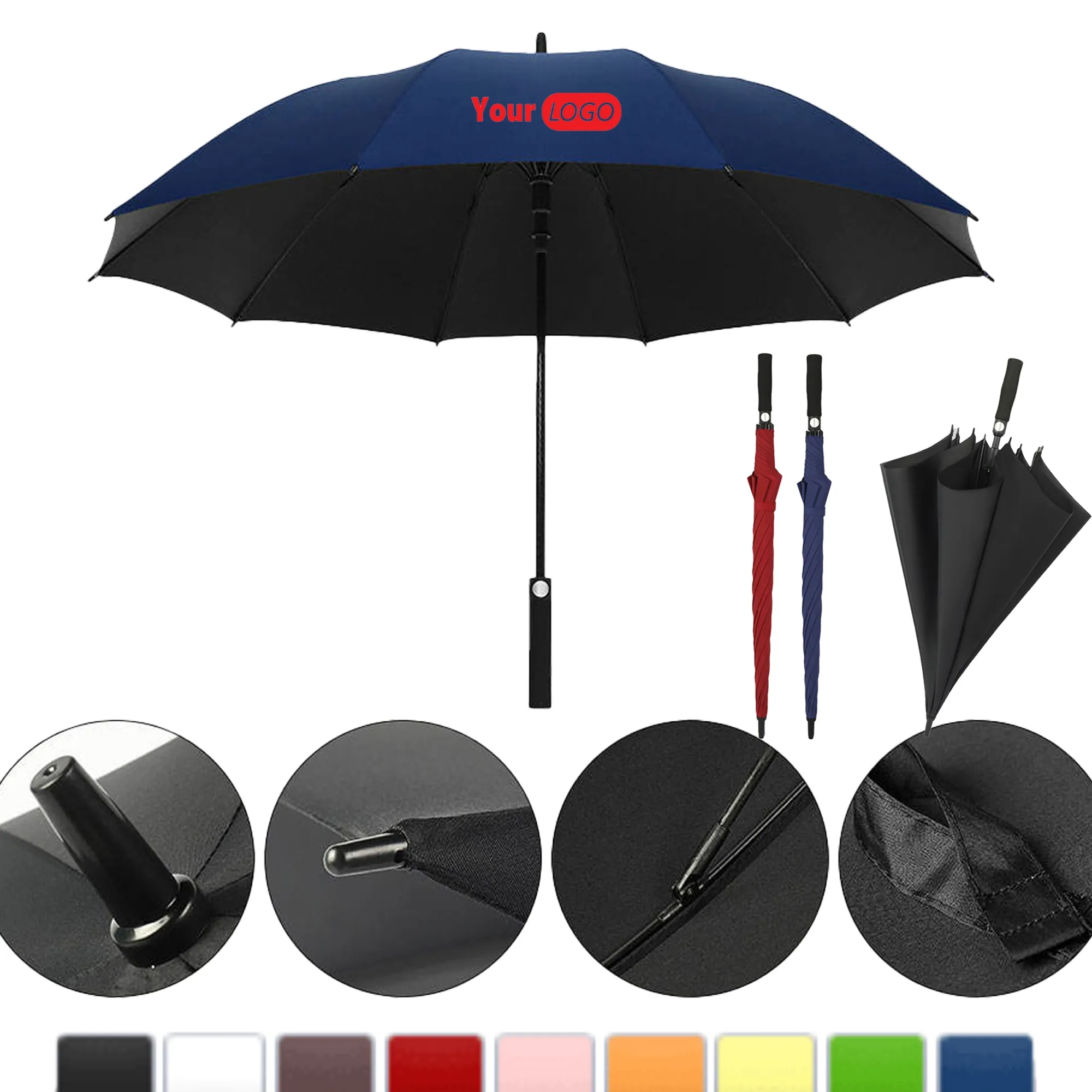 27inch Large Luxury Promotional Branded Custom Golf Umbrella 2