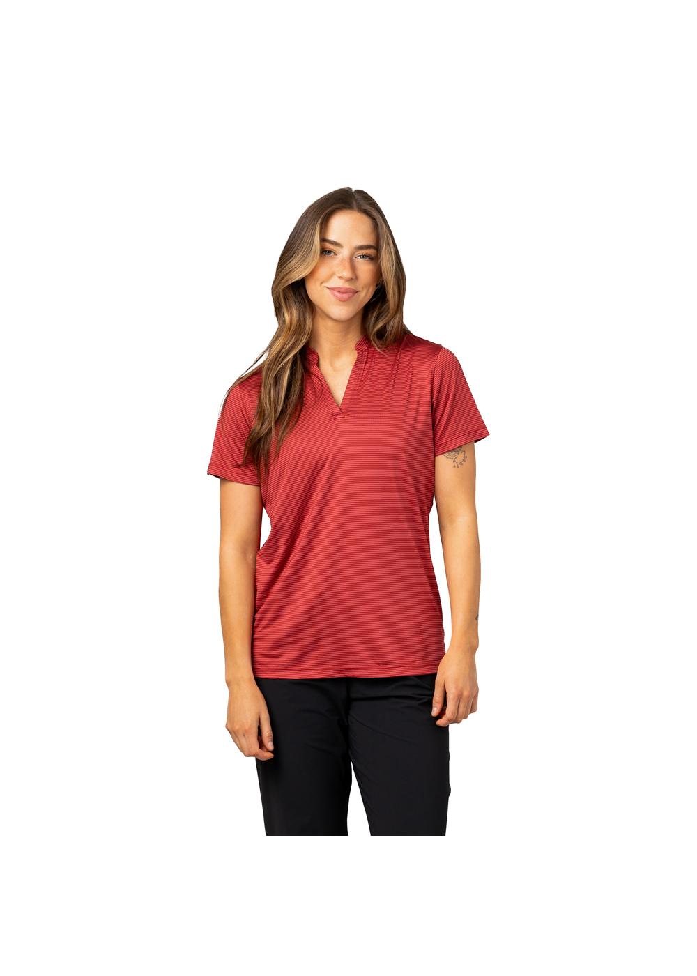 Storm Creek Women's Optimist II Microstripe Short Sleeve Polo 8