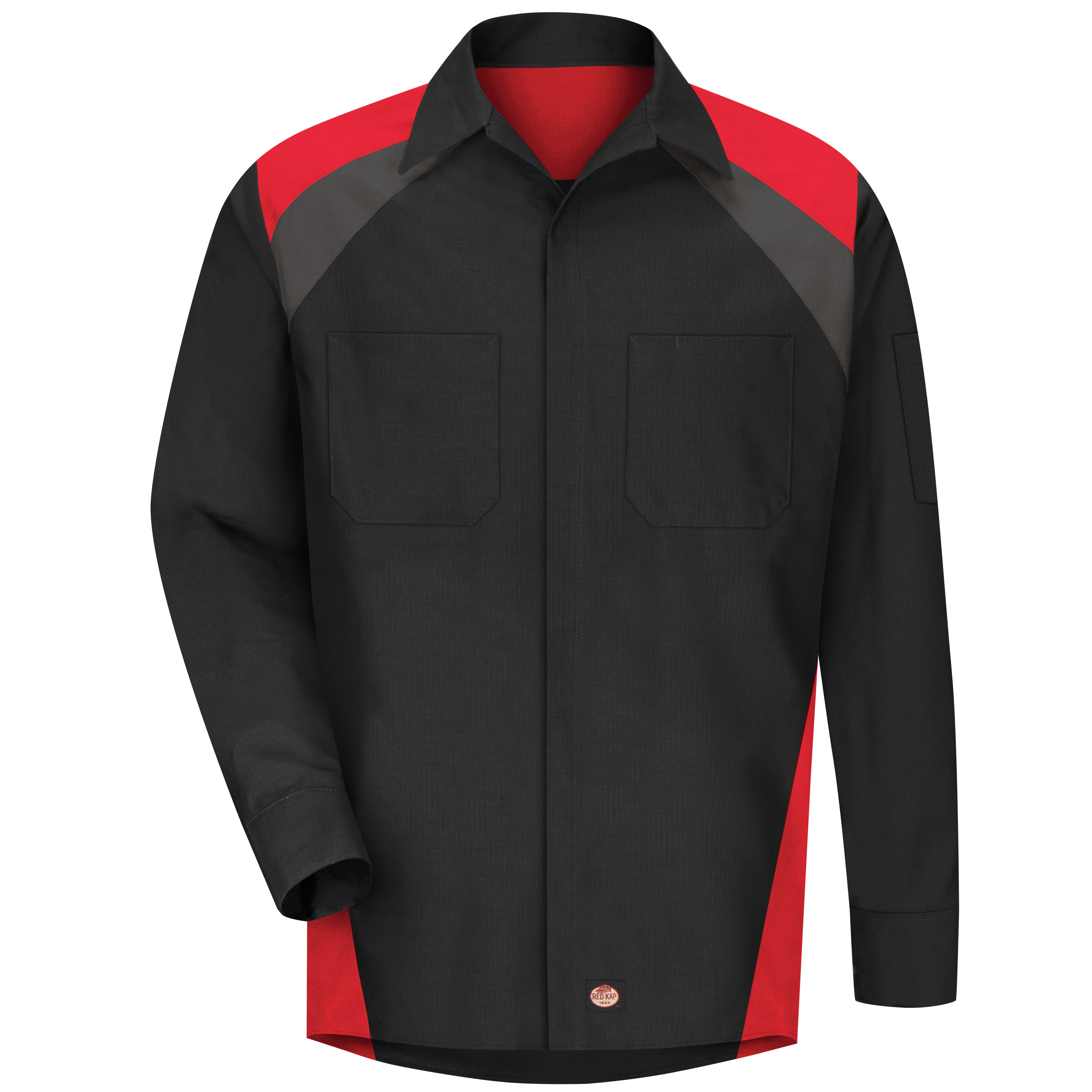 Red Kap® Men's Long Sleeve Tri-Color Shop Shirt 3