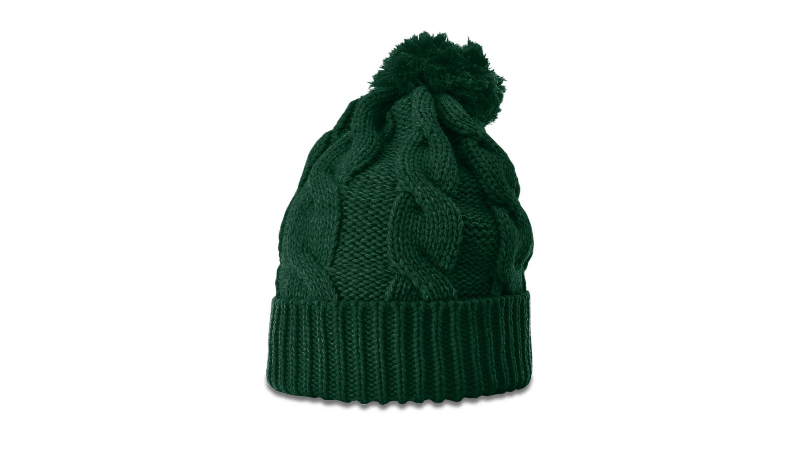  Chunk Twist Knit Beanie with Cuff & Pom 3