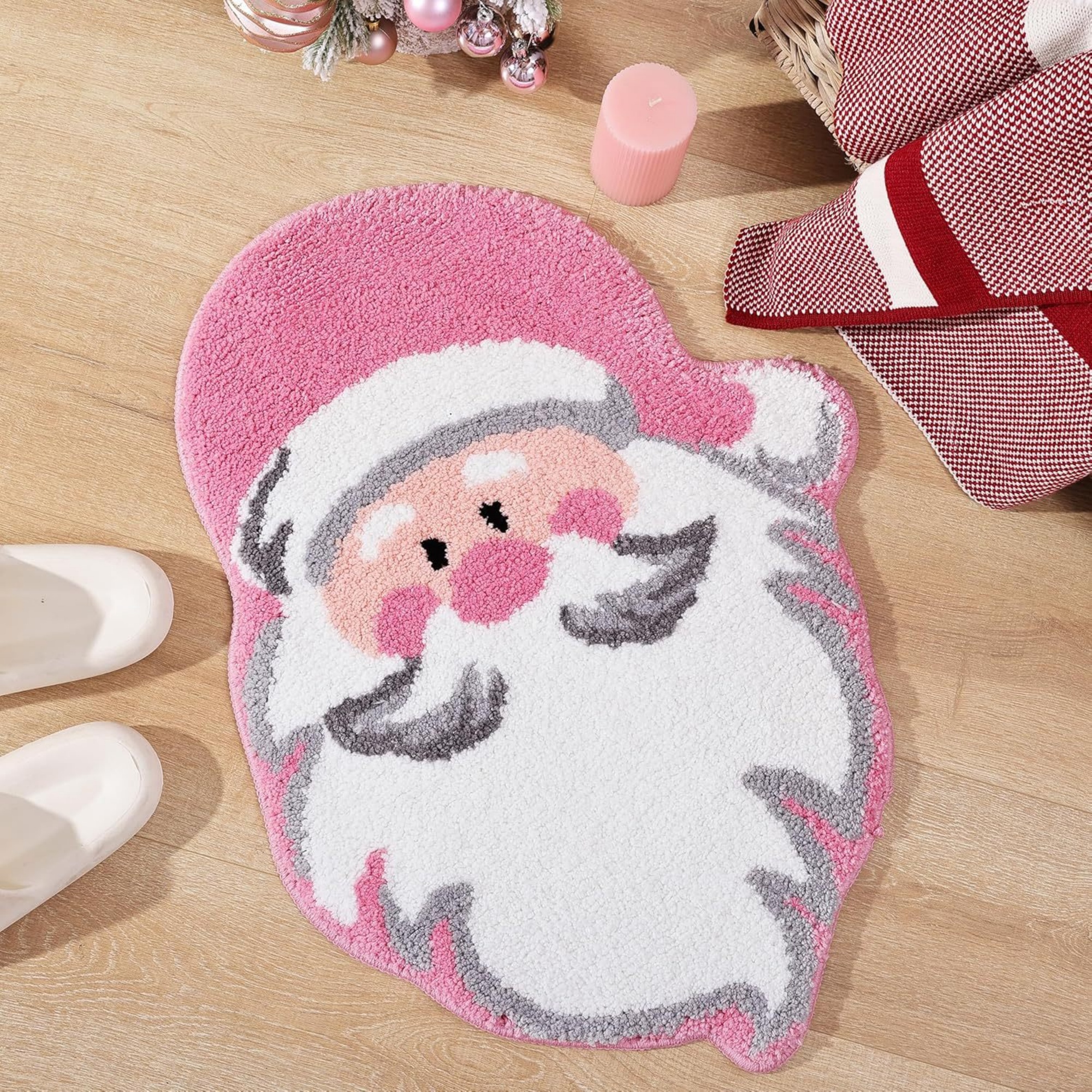 Crystal Velvet Christmas Mat Floor Rug 5