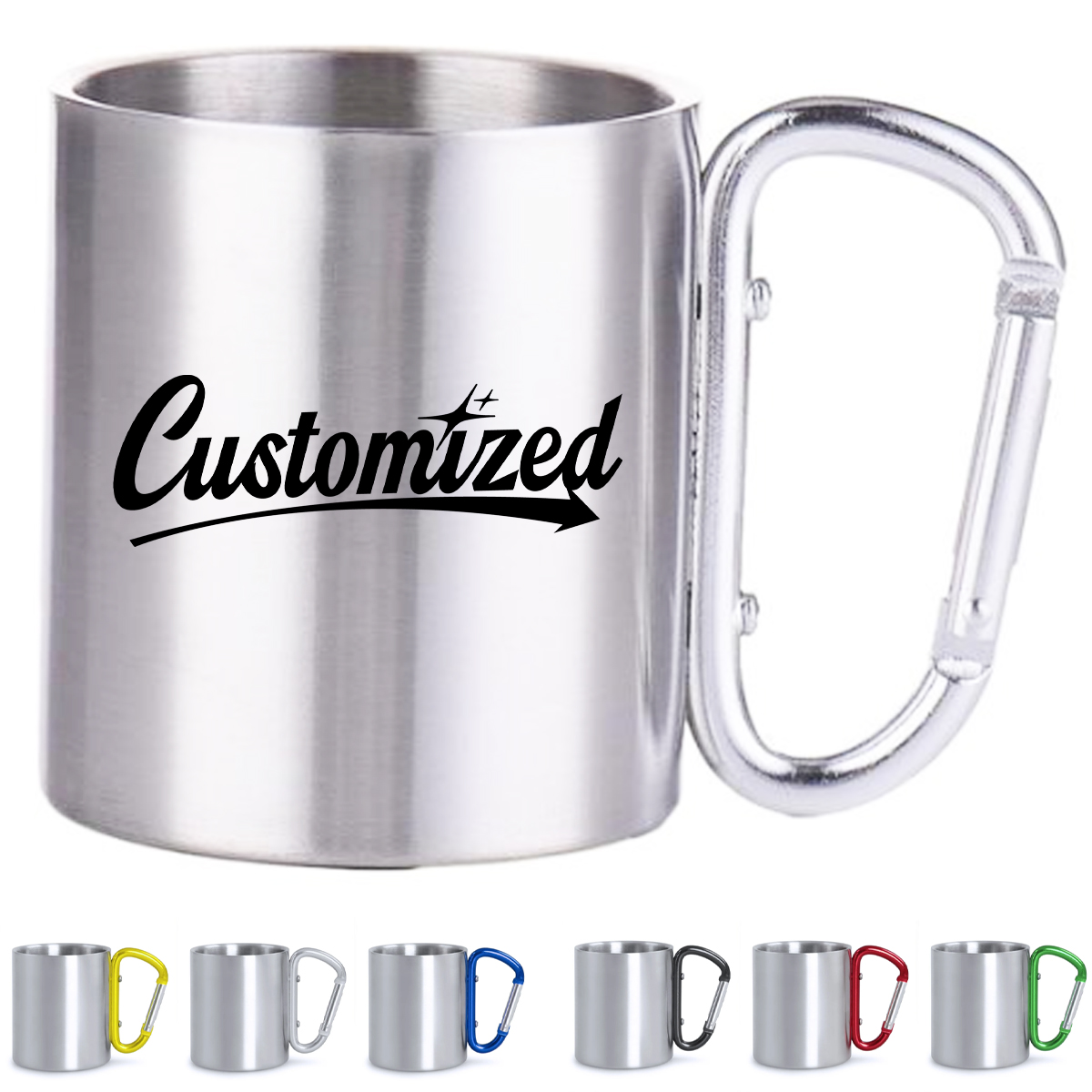 13Oz. Stainless Steel Mug with Carabiner Handle 3