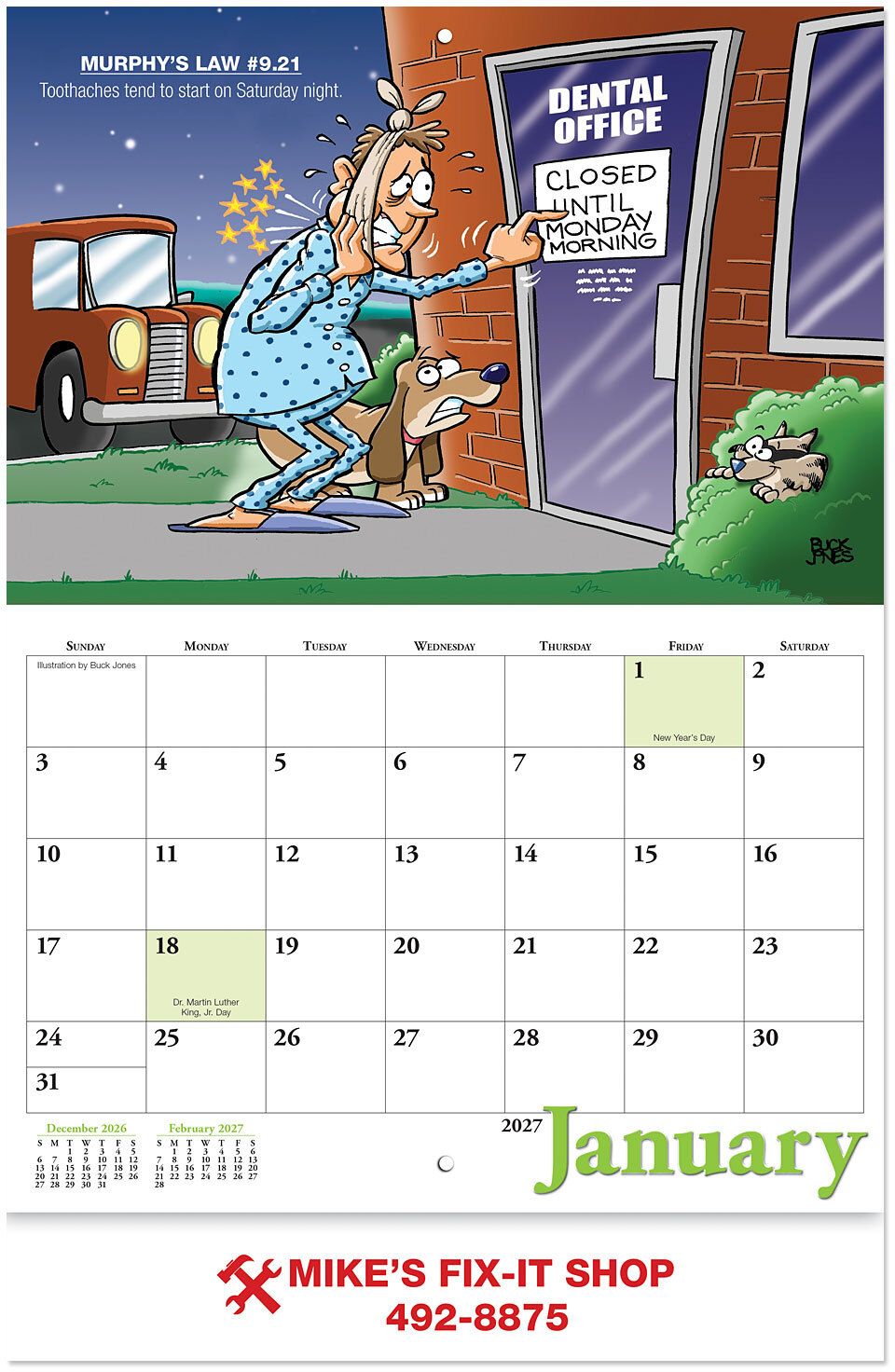 MURPHY'S LAWS STAPLED WALL CALENDAR 15