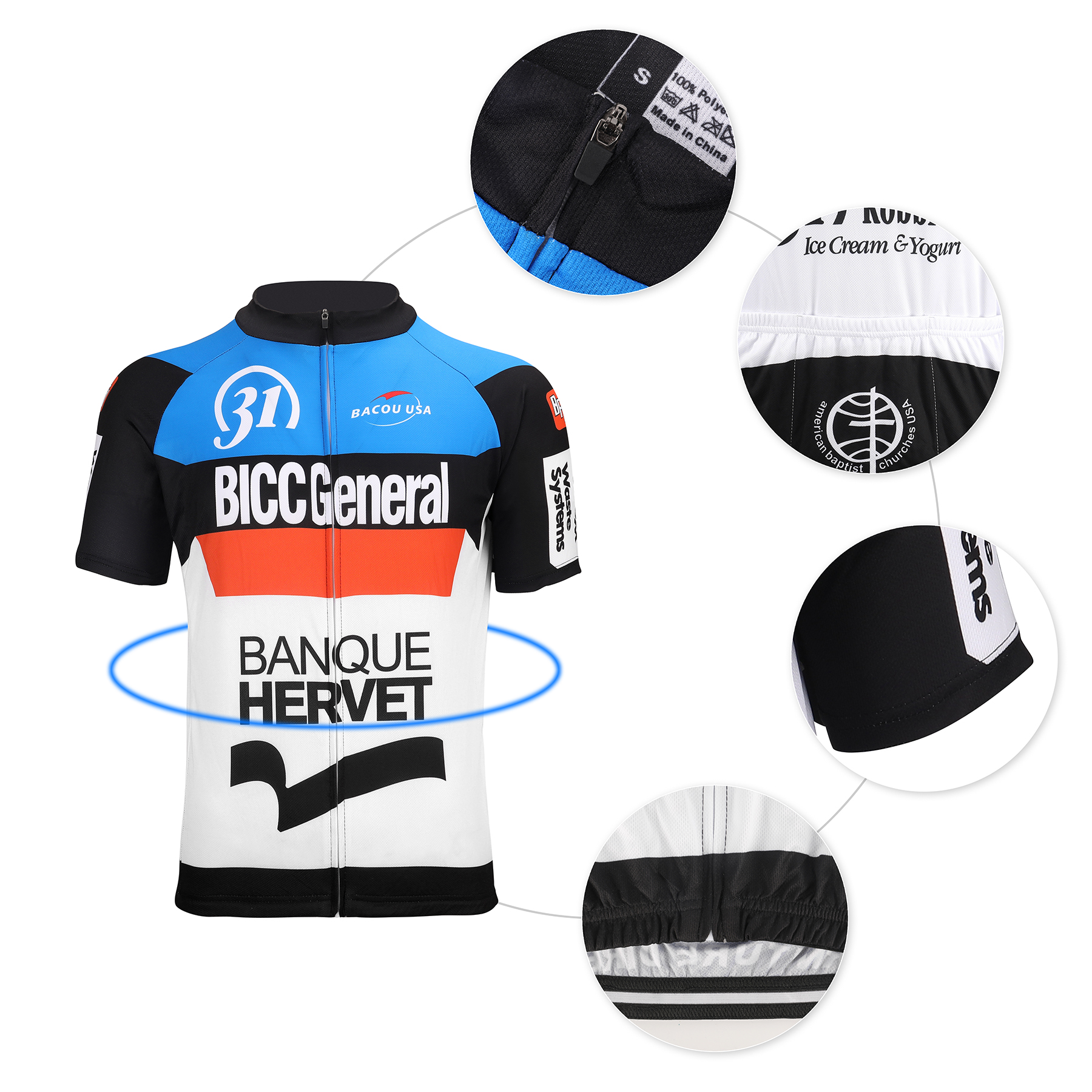 Full Color Dye Sublimated Custom Cycling Jersey Set 5