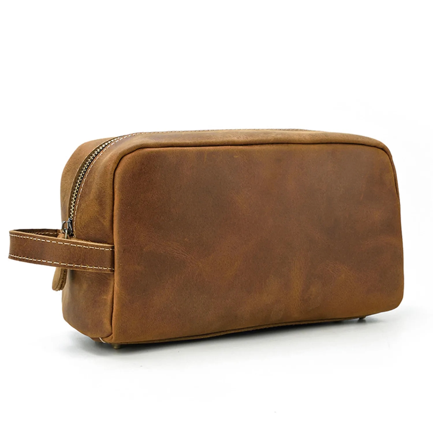 Toilet Genuine Leather Large Capacity Storage Bag 6