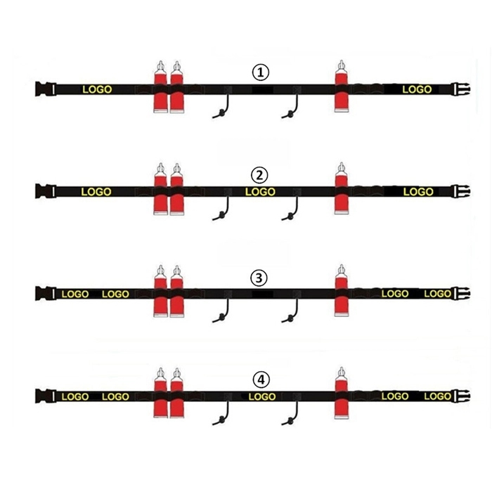 RACE NUMBER BELT WITH 6 ENERGY GEL HOLDERS 7