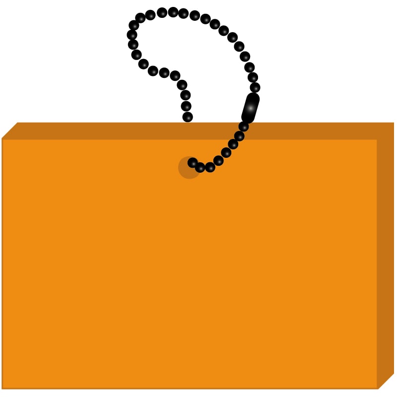 Rectangle Key Tag 7