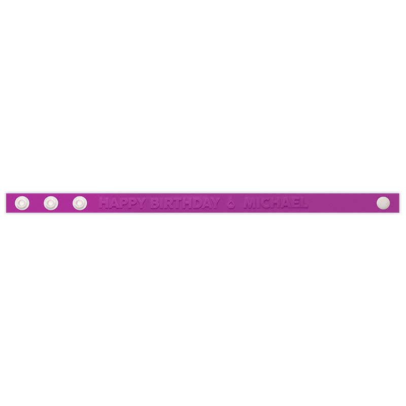 Embossed Silicone Adjustable Wristbands 116