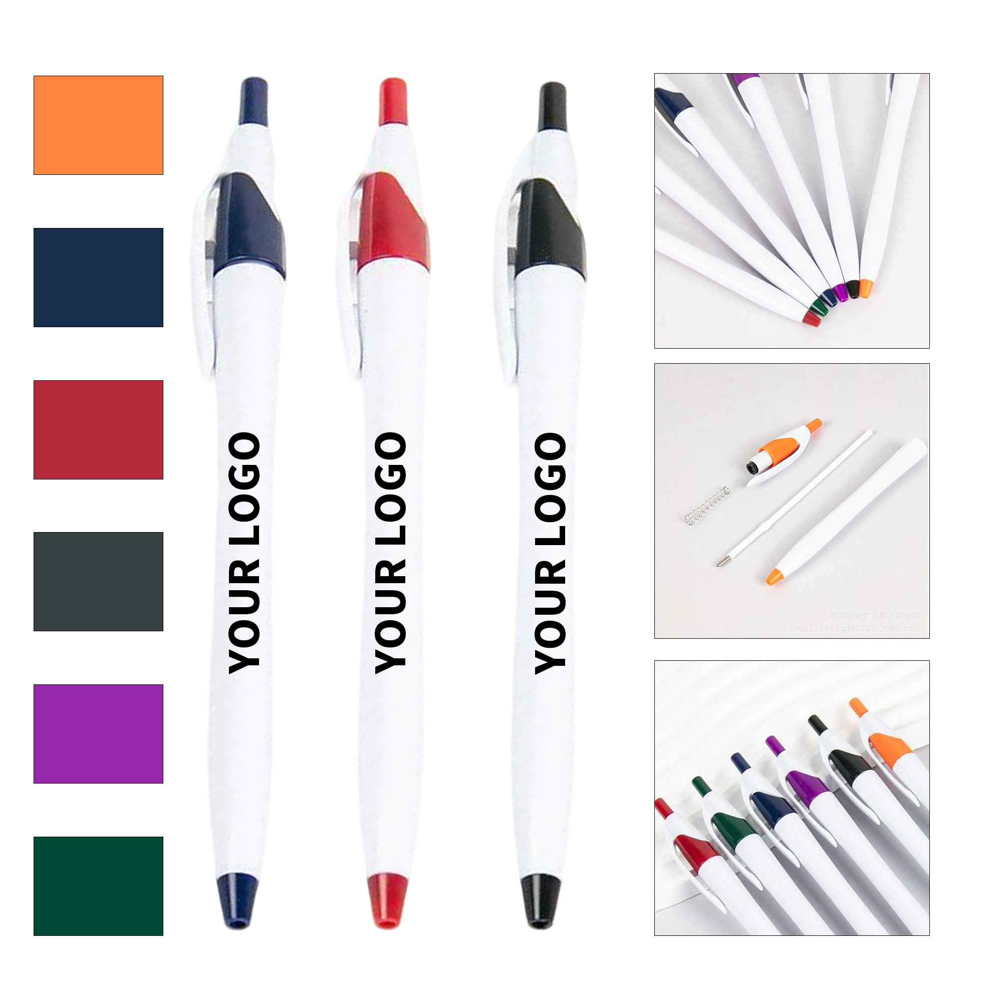 Plastic Barrel Retractable Ballpoint Pen 5