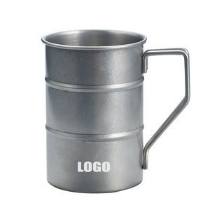 240ml Collapsible Stainless Steel Travel Cup With Key Ring 3