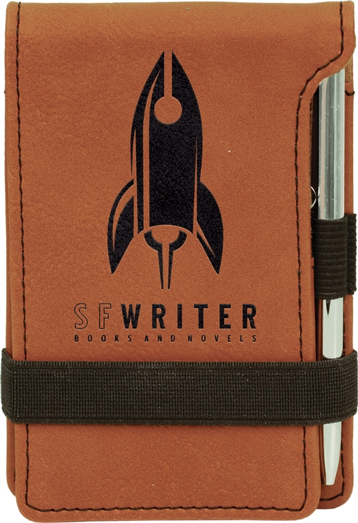 Engraved Rawhide Pad and Pen Set 1