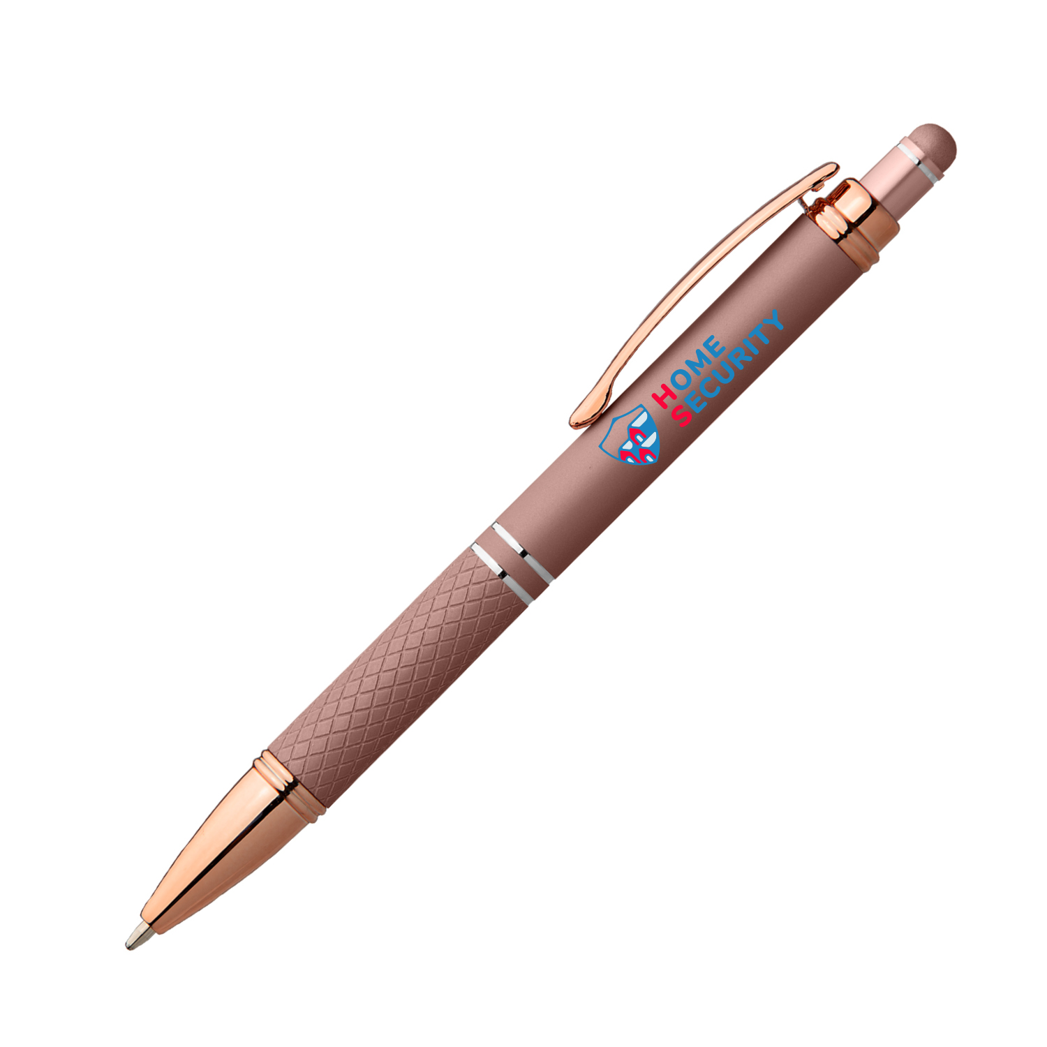 Sirin Softy Rose Gold Metal Pen with Stylus (Full Color Imprint) 2