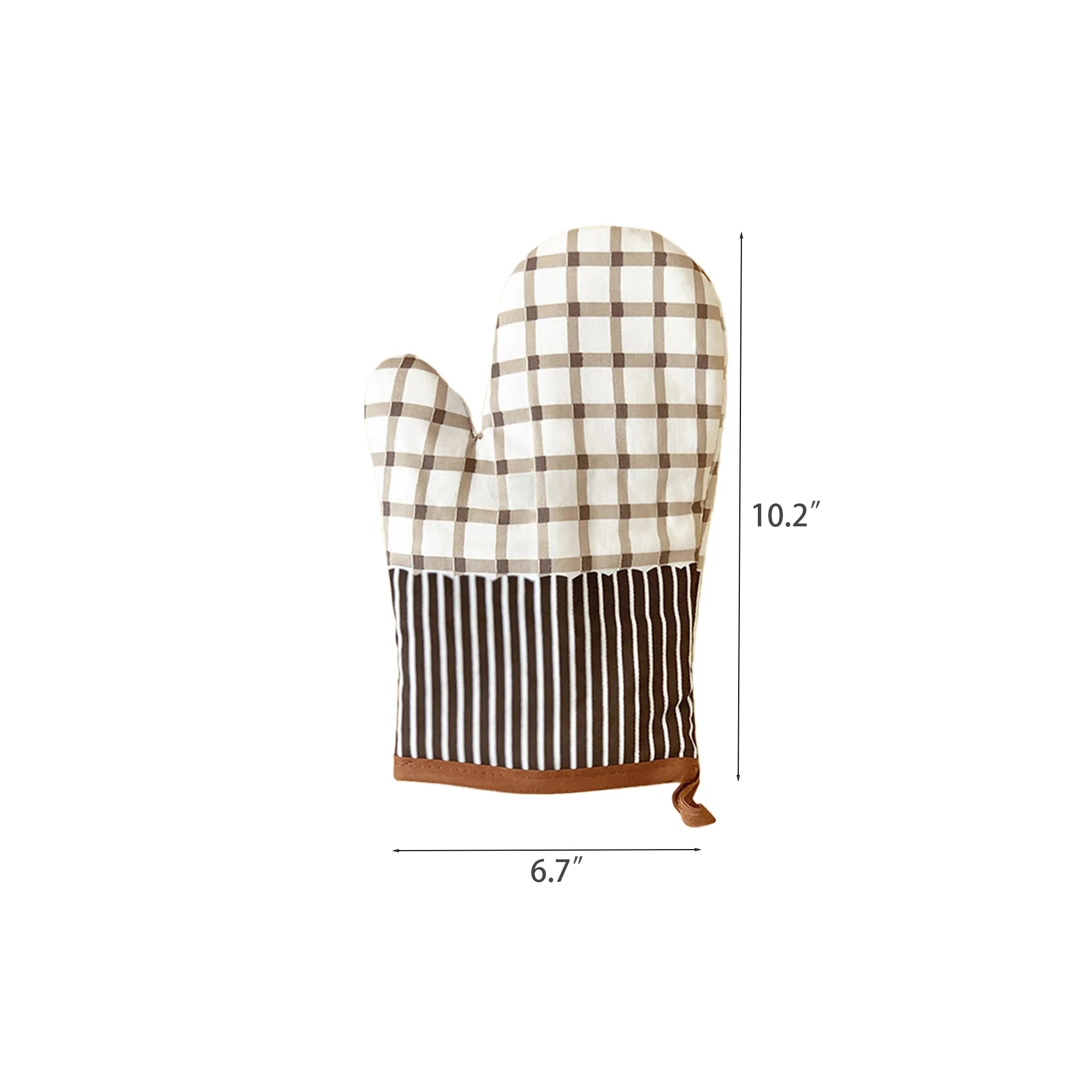 Country Style Cotton Oven Mitts - Heat Resistant and Durable 3