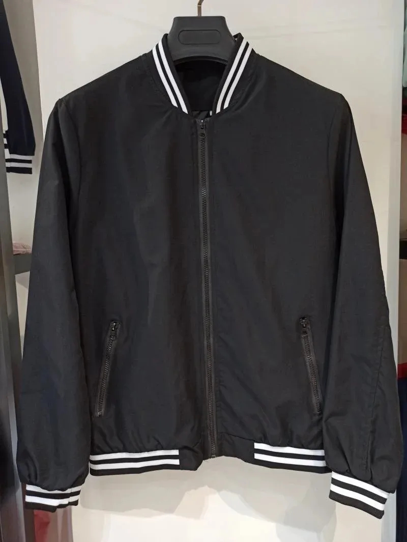 Men's Custom Logo Polyester Bomber Jacket Wholesale 6