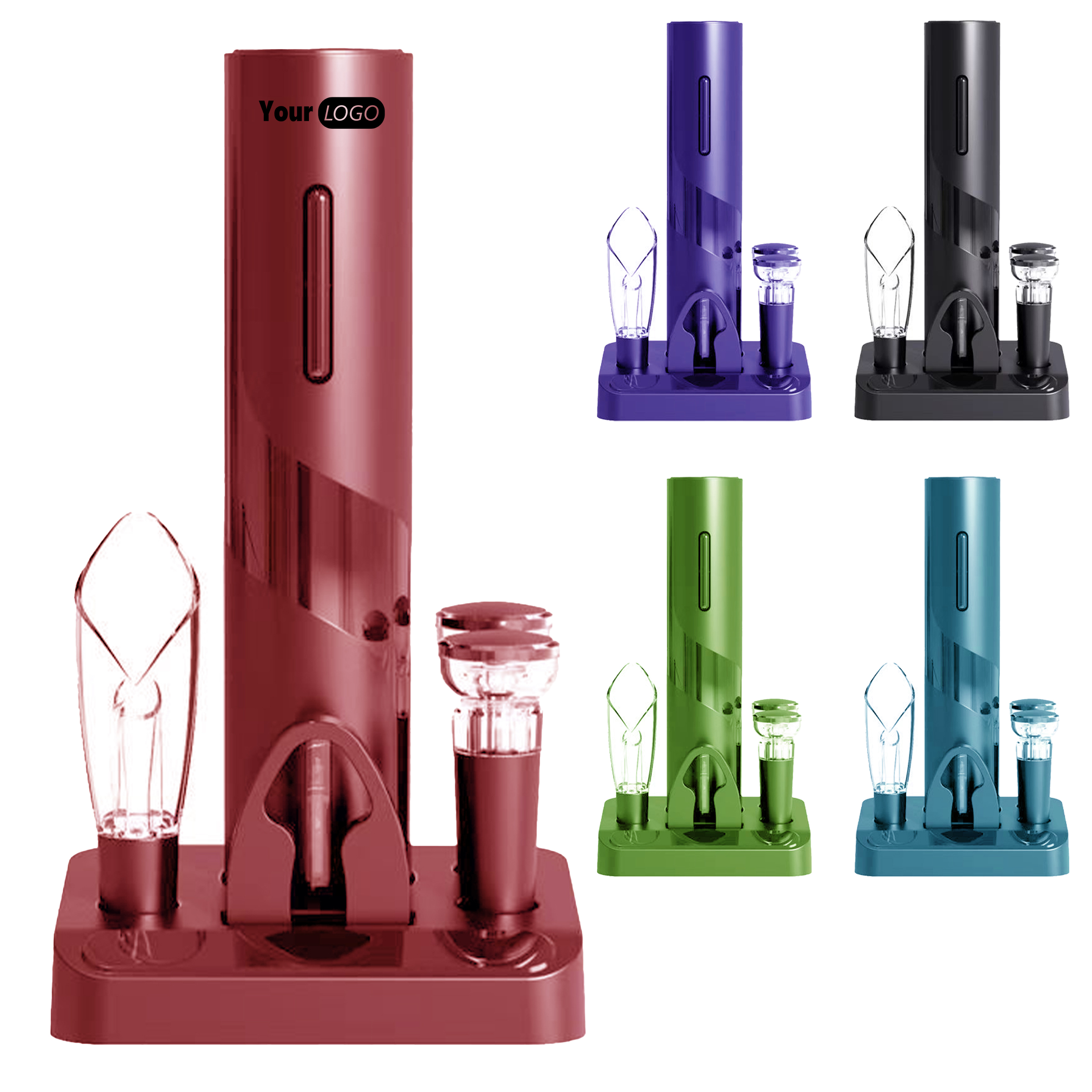Silver Convenient Electric Wine Opener Set For Easy Entertaining (Moq 20) 2
