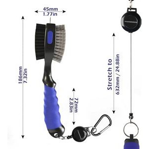Non-slip handle with Soft Rubber Hand Grip Retractable clip Cleaner for Golf Brush 5