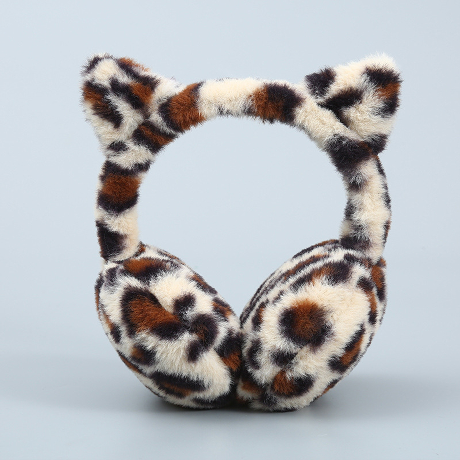 Winter Ear Warmer Cat Leopard Print Earmuff 6