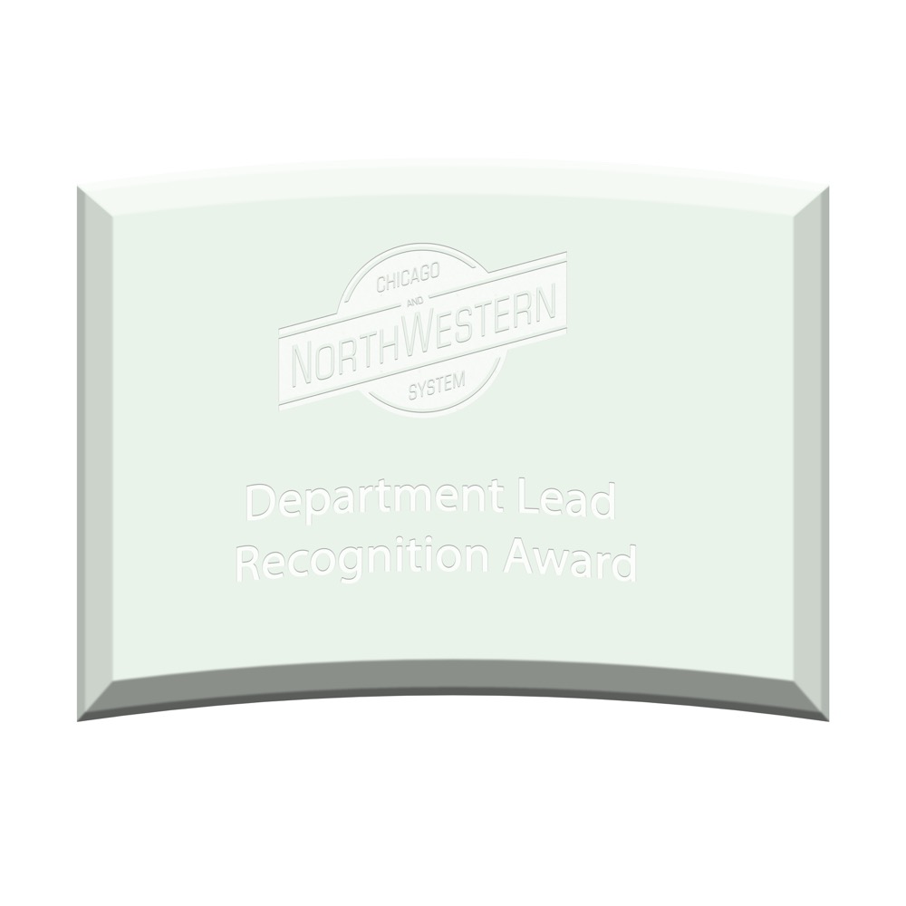 7" Jade Crystal Crescent Award (7"x5") 4