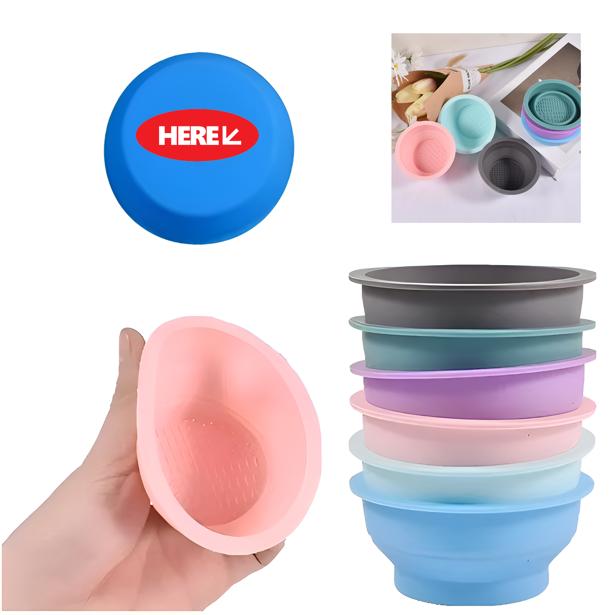 Travel Folding Color Mixing Silicone Cup 2