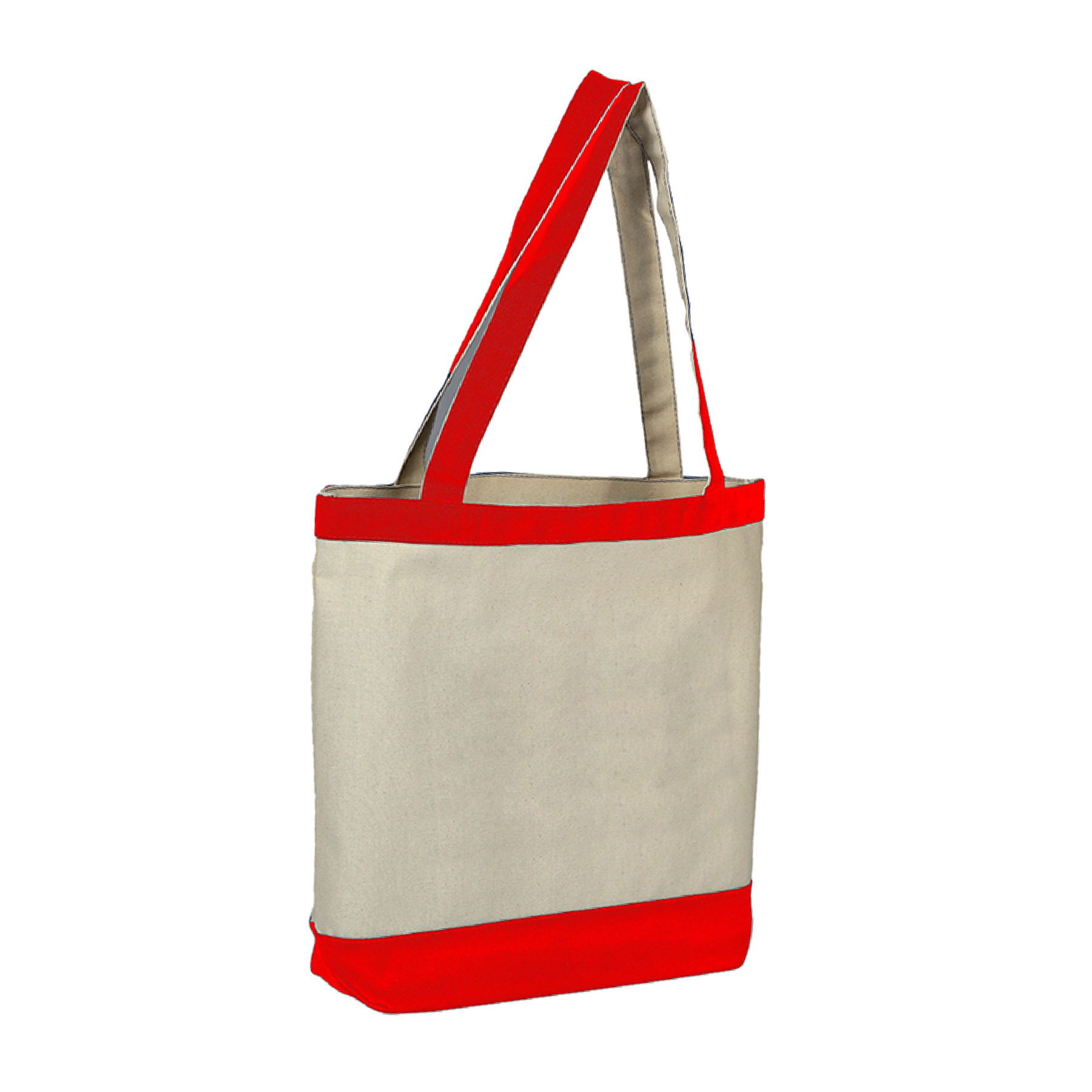 12 oz. Cotton Canvas Color Accent Tote Bag 5