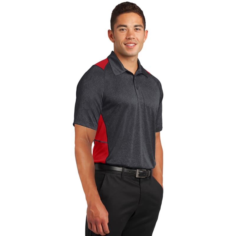 Sport-Tek Heather Colorblock Contender Polo. 6