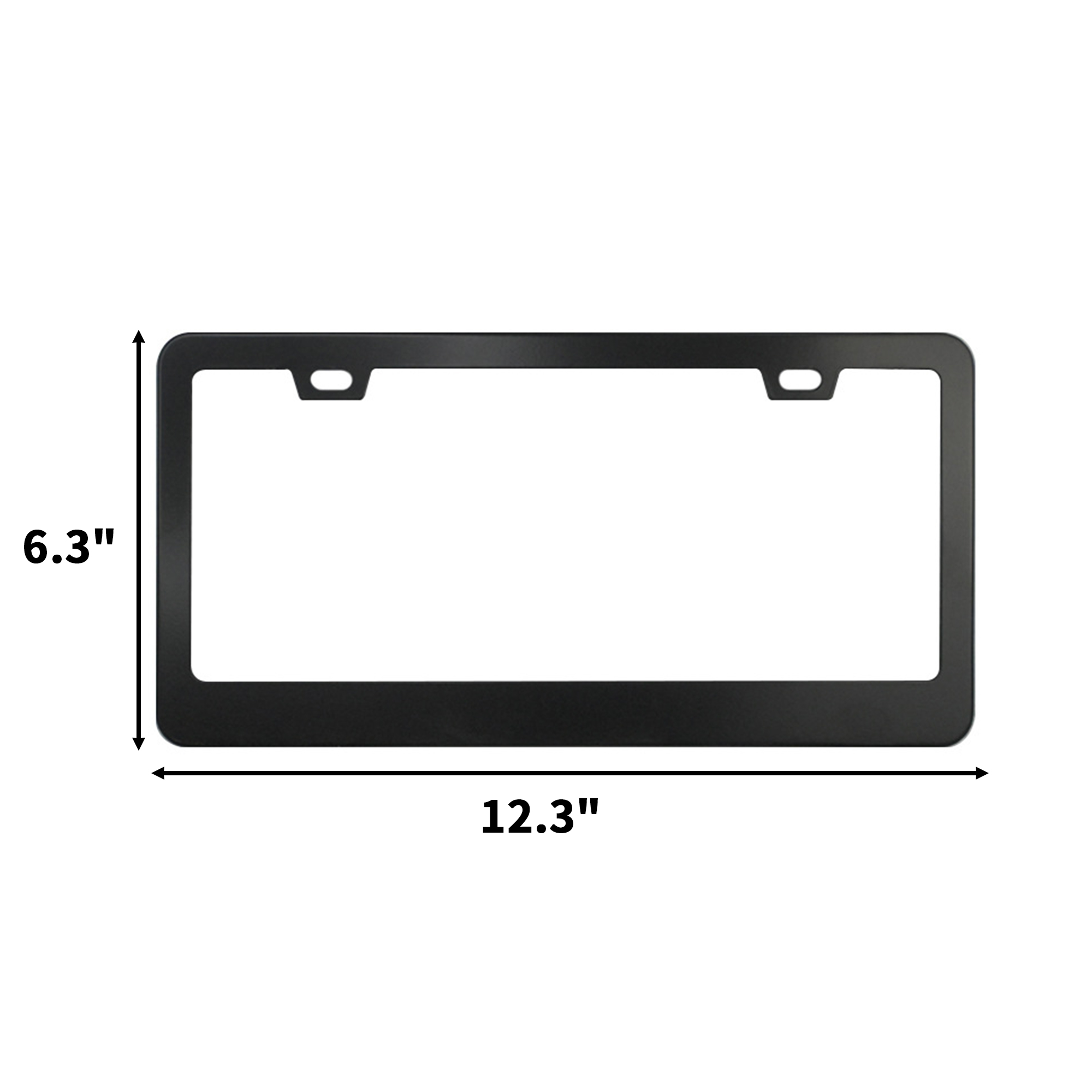 Aluminum License Frame Rust Resistant 12.3 X 6.3" 5