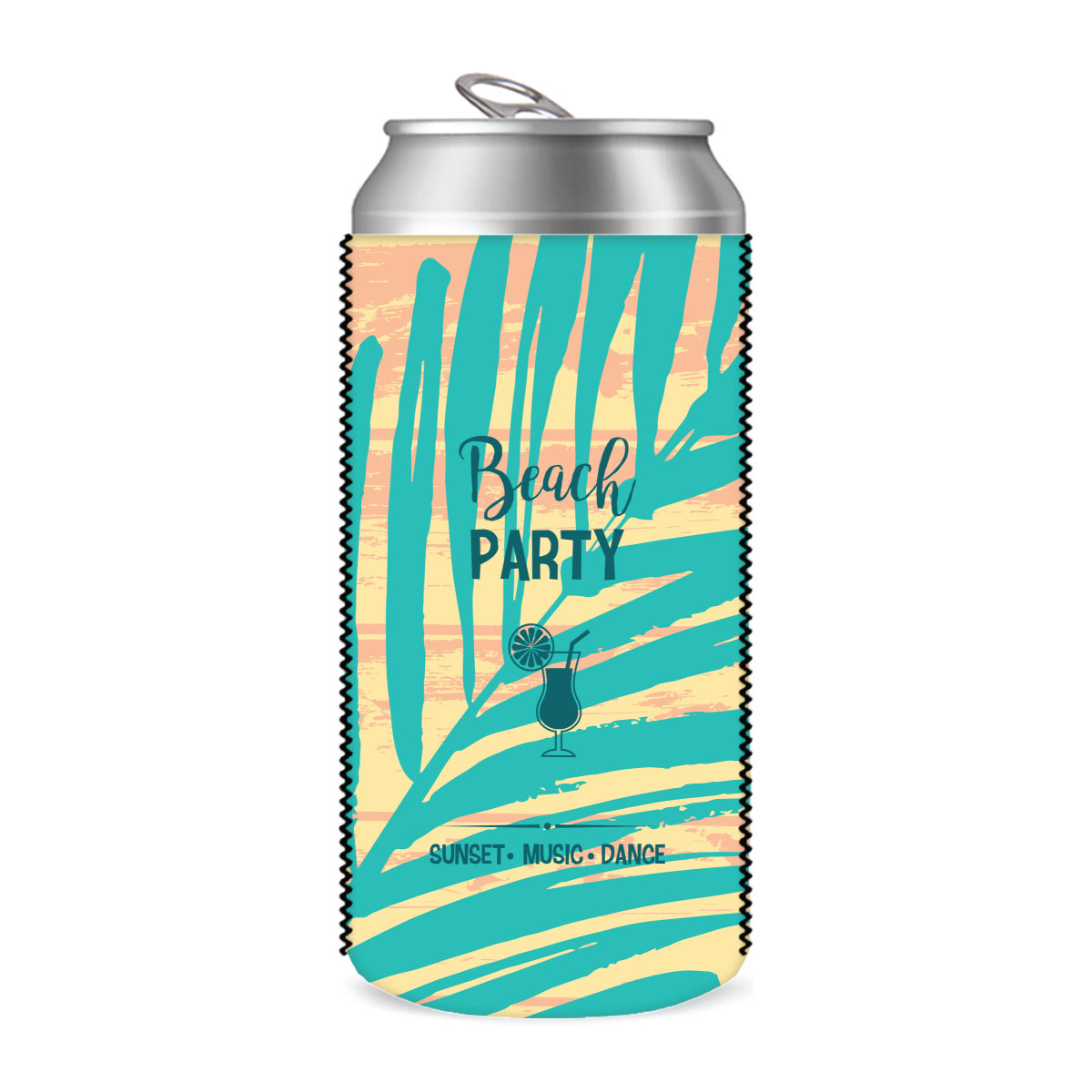 Collapsible Neoprene 24 oz Can Cooler - Full Color, custom koozie with logo imprint 2