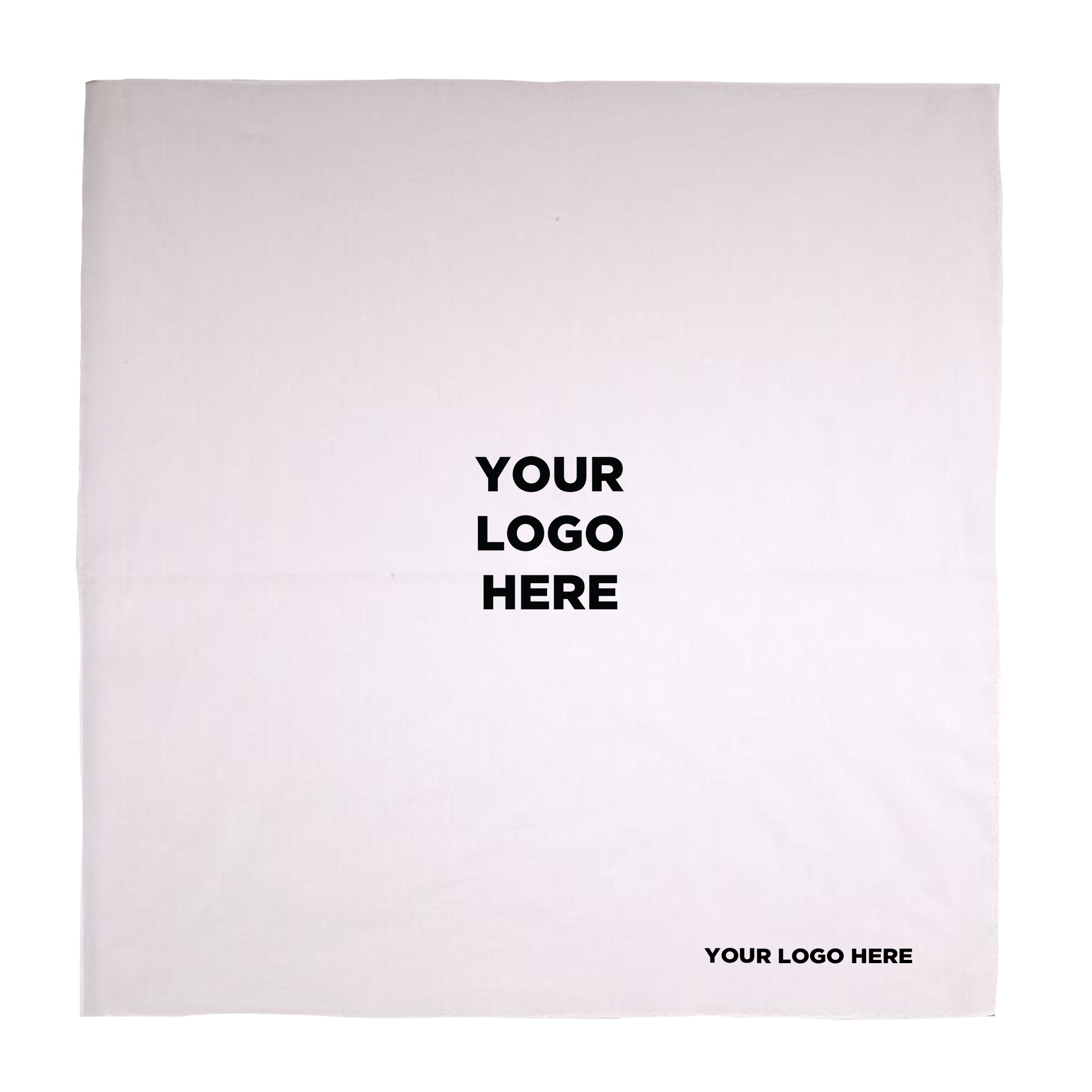 Solid White 22" x 22" Cotton Bandana 2