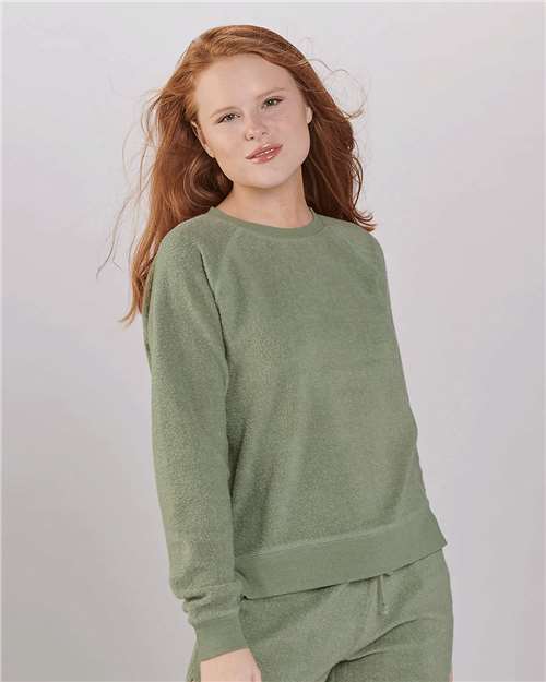 Women's Fleece Out Crewneck Pullover - K01 59