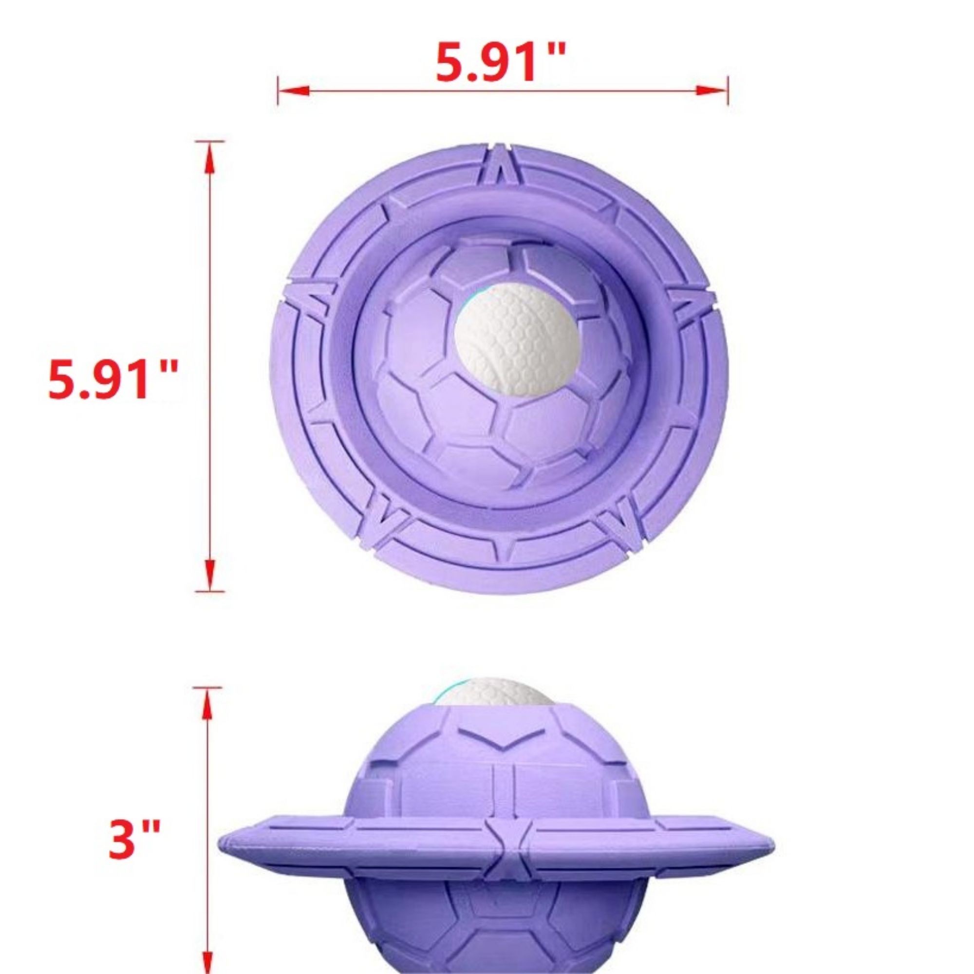 UFO-Shaped Rubber Dog Throwing Disc 3