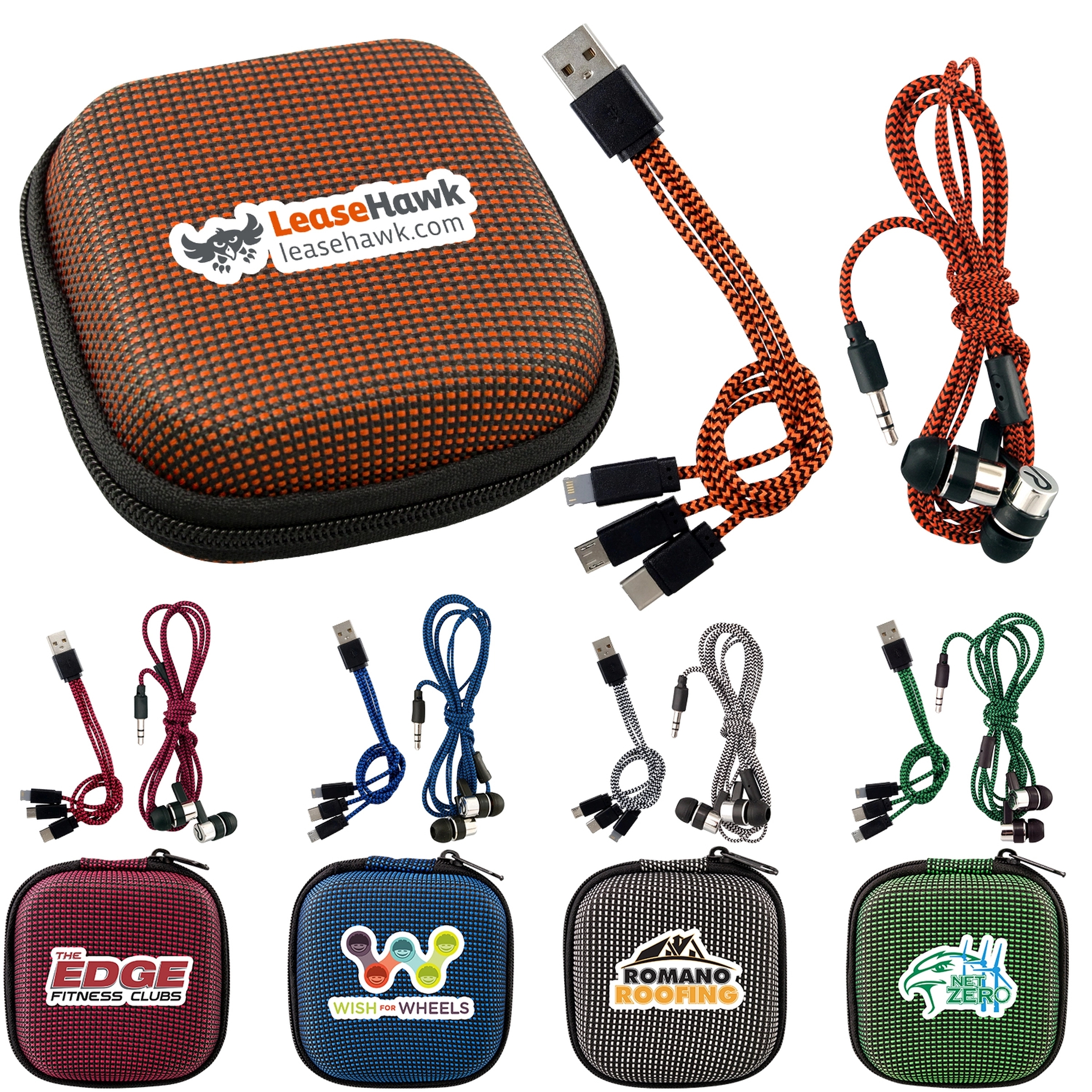 TEXTURED CHARGING CABLE EAR BUD KIT