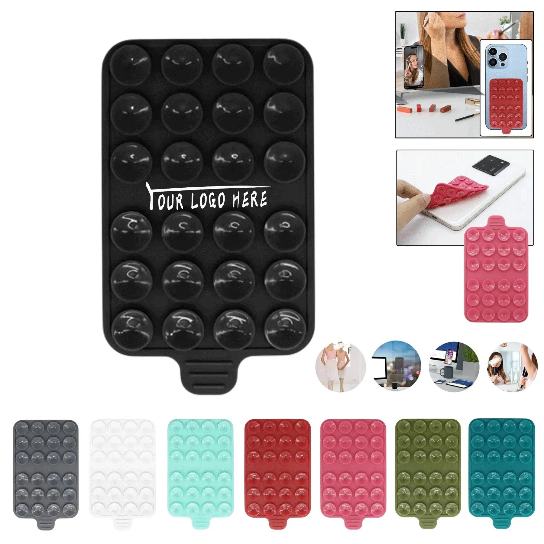Double Sided Silicone Suction Cup Phone Holder 2