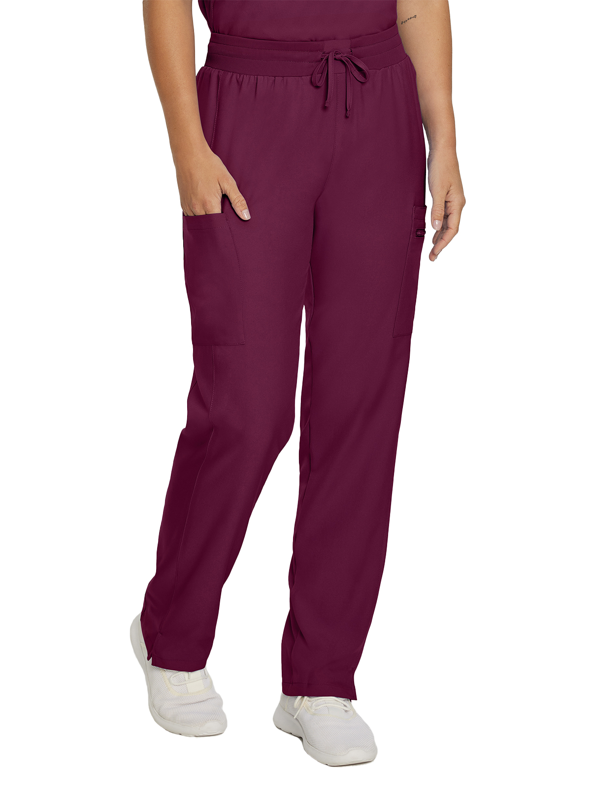 Landau - Forward - Women's Seven-Pocket Mid-Rise Rib-Knit Elastic Waist Cargo Pant 51