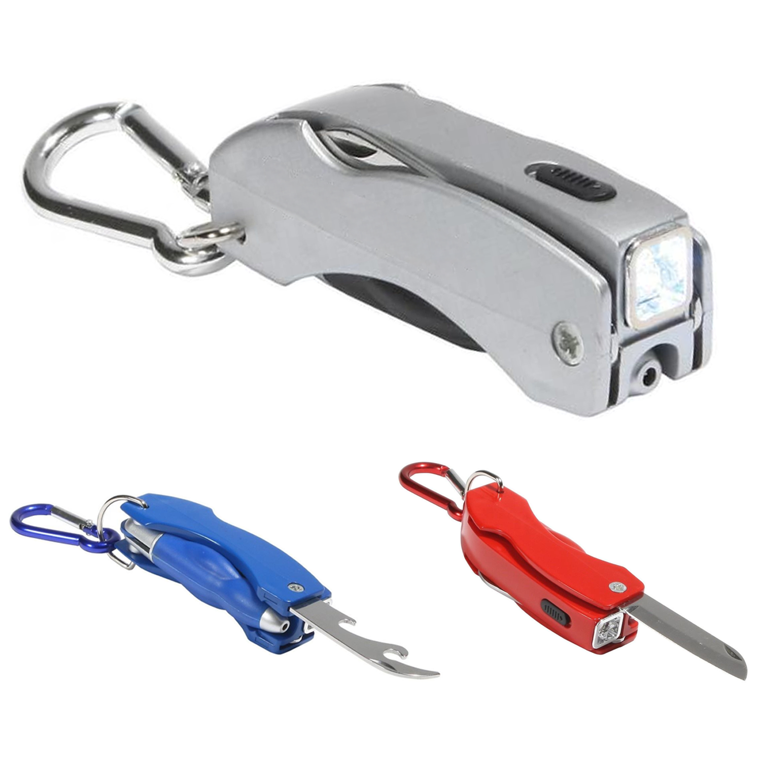 4-in-1 Multifunction LED Bottle Opener Folding Knife 4